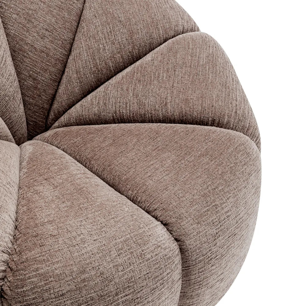 Luxury Avalon Occasional Chair in Soft Mink Chenille Fabric - Perfect for Living Room, Bedroom or Office Reading Nook