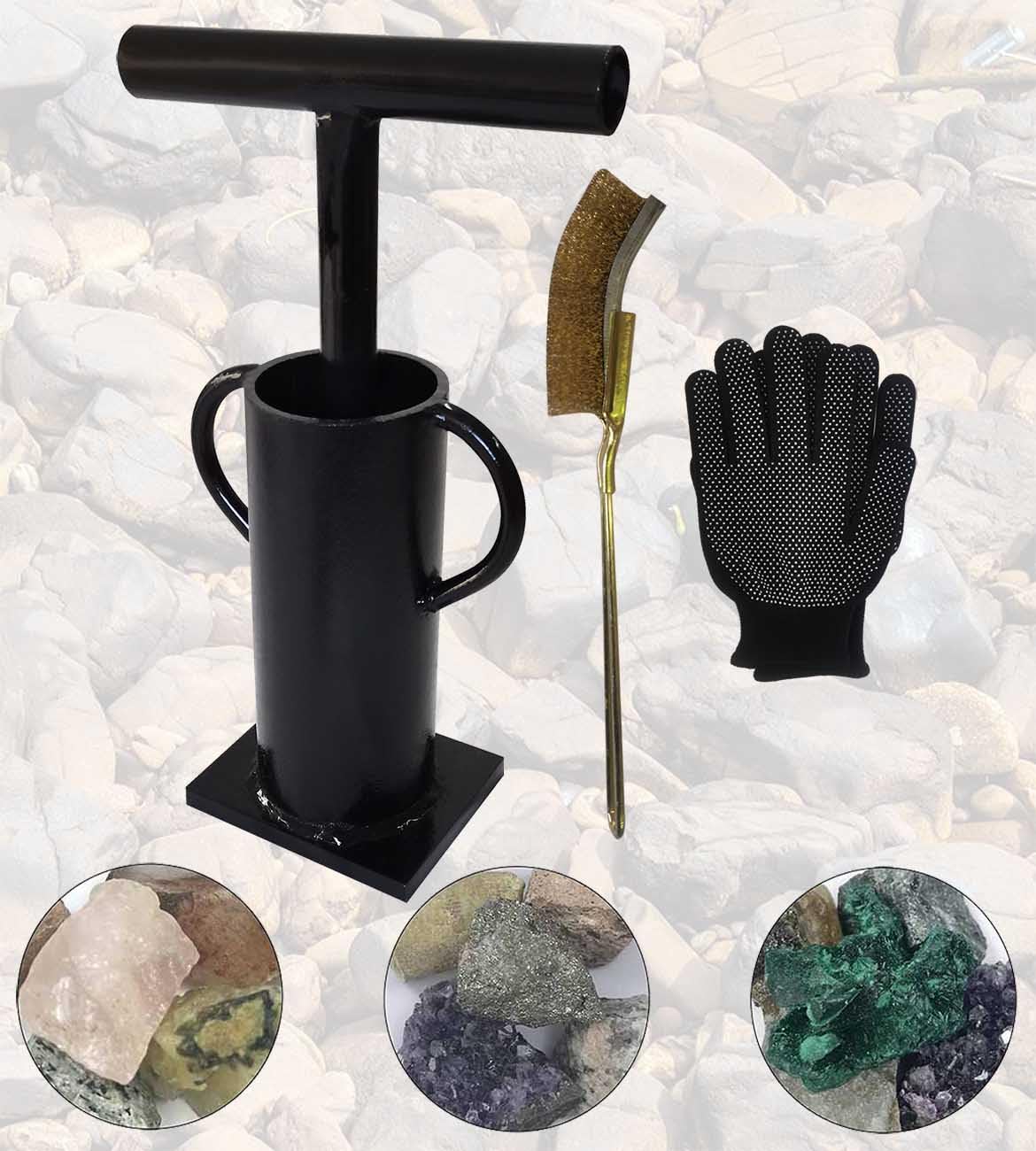 Manual Rock Crusher - Heavy Duty Hand Operated Ore Crusher for Gold Prospecting, Glass Breaking & Mining | Perfect for Rock Hounds, Frit Making & Metal Detecting Adventures