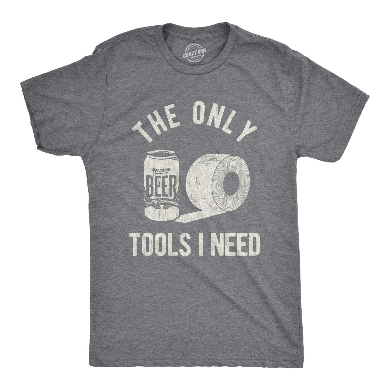 Men's The Only Tools I Need T-Shirt - Funny Beer & Toilet Paper Graphic Tee for Casual Wear, Gifts & Parties