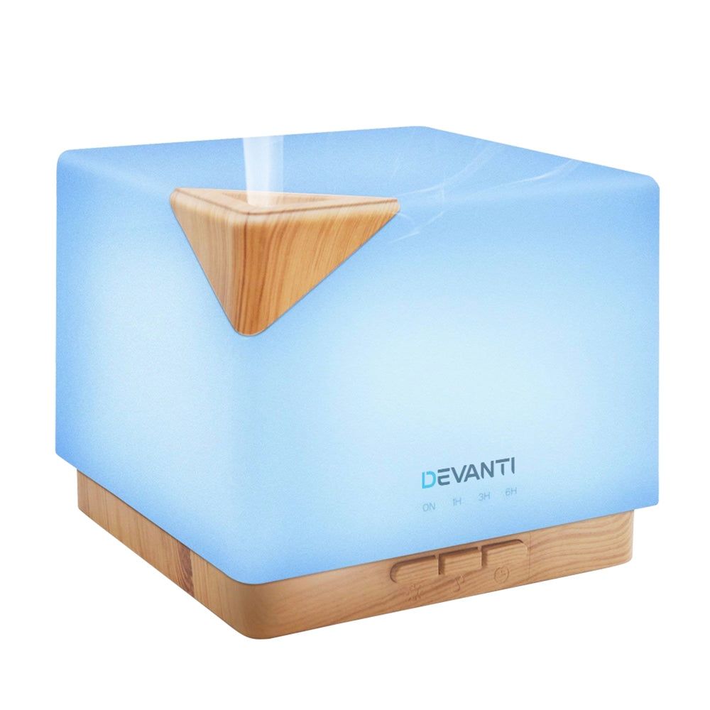 DEVANTi 600ml Aroma Diffuser, Essential Oil Diffuser with Humidifier & Night Light - Perfect for Home, Office, Yoga & Relaxation