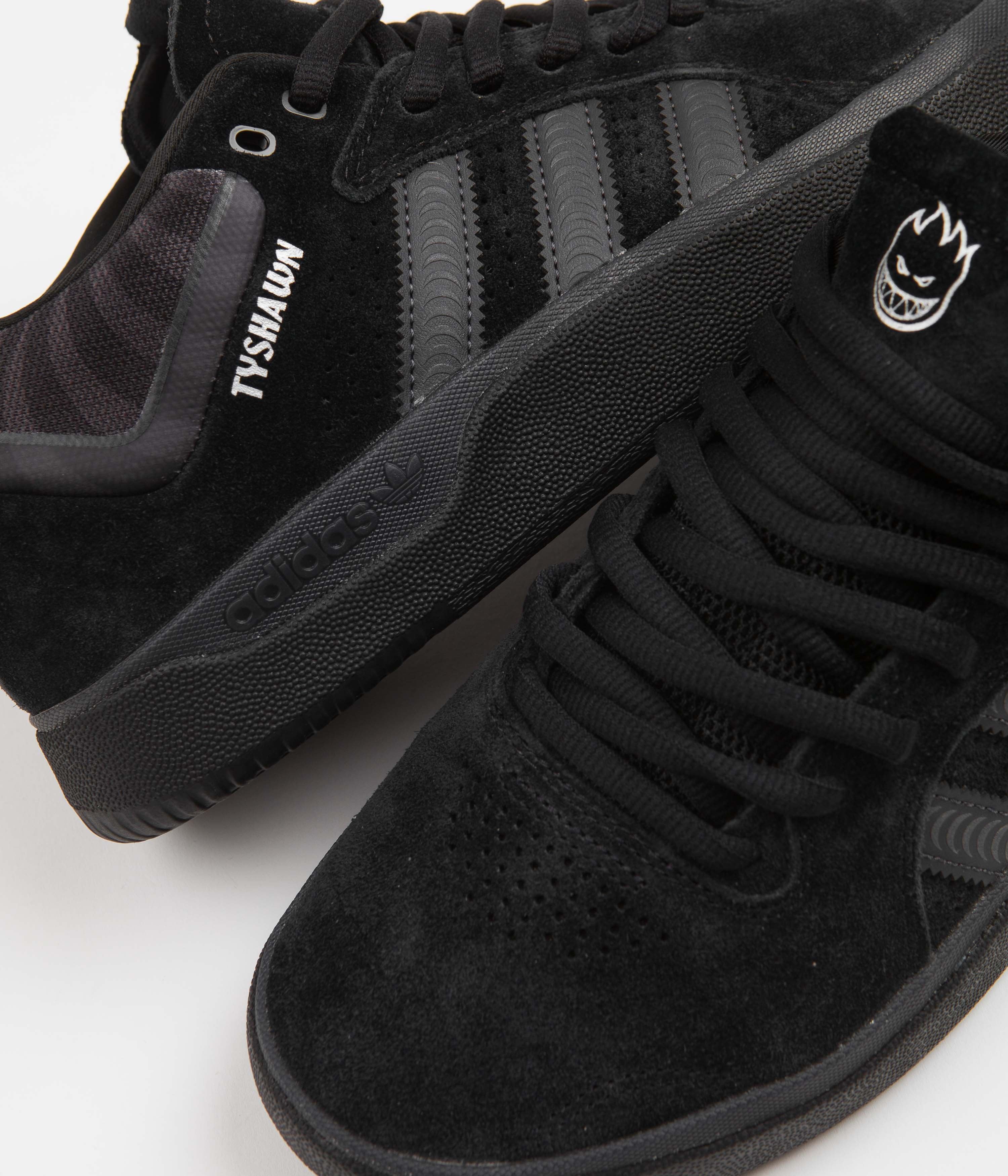 Adidas x Spitfire Tyshawn Shoes - Core Black / Grey Five / Silver Metallic | Skateboarding Sneakers for Men | Perfect for Streetwear & Urban Fashion