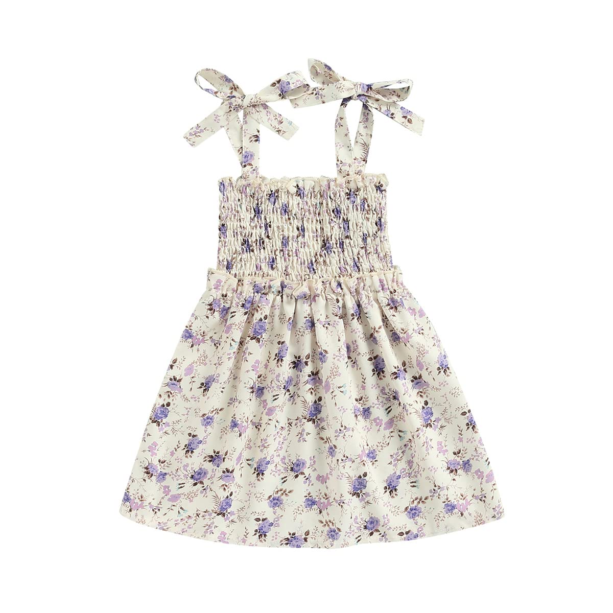 Toddler Baby Girl Summer Dress - Halter Sleeveless Floral Casual Slip Beach Tutu Dress for Infants | Perfect for Outdoor Play, Beach Vacations & Birthday Parties