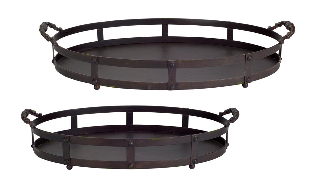 Decorative Tray Set of 2 - Home & Office Organizer