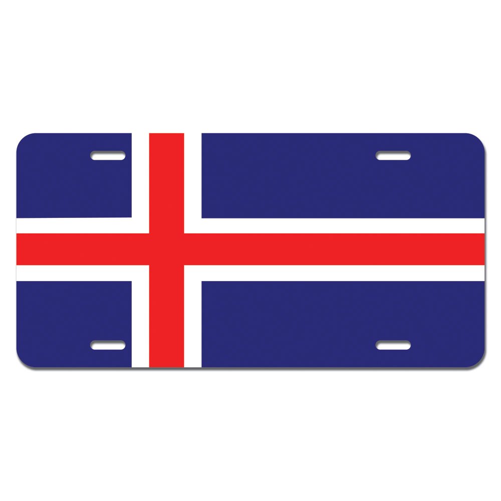 Iceland Flag Novelty Metal Vanity License Plate - Custom Car Tag for Vehicles, Motorcycles & Home Decor | Perfect for Auto Accessories, Gifts & Themed Parties