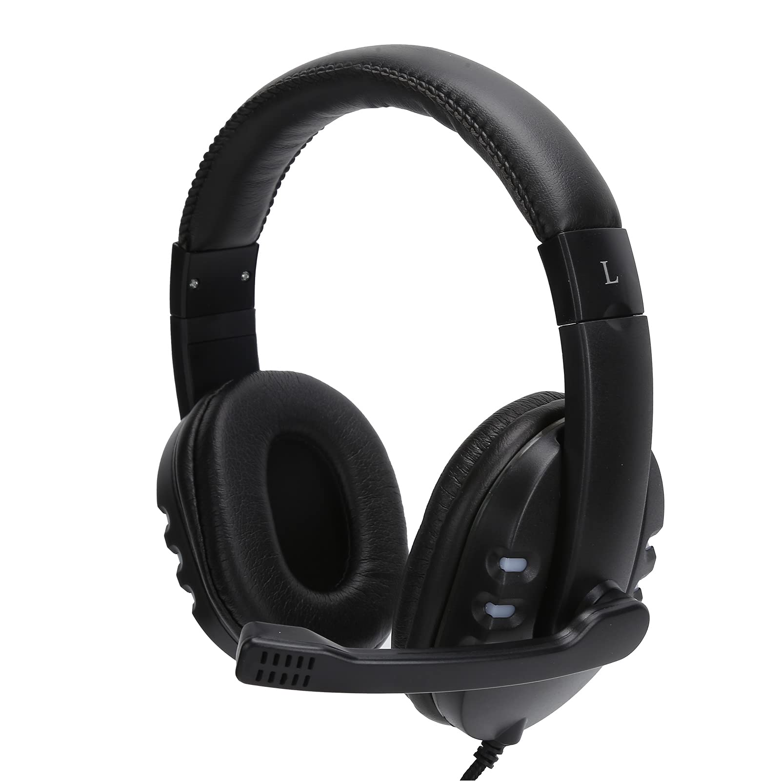 Lazmin112 Gaming Headset with LED Breathing Lights - Stereo Sound Wired Over-Ear Headphones with Microphone for PC, Phone, PS4, Xbox - Foldable Design (Black) - Perfect for Gaming, Streaming & Online Classes