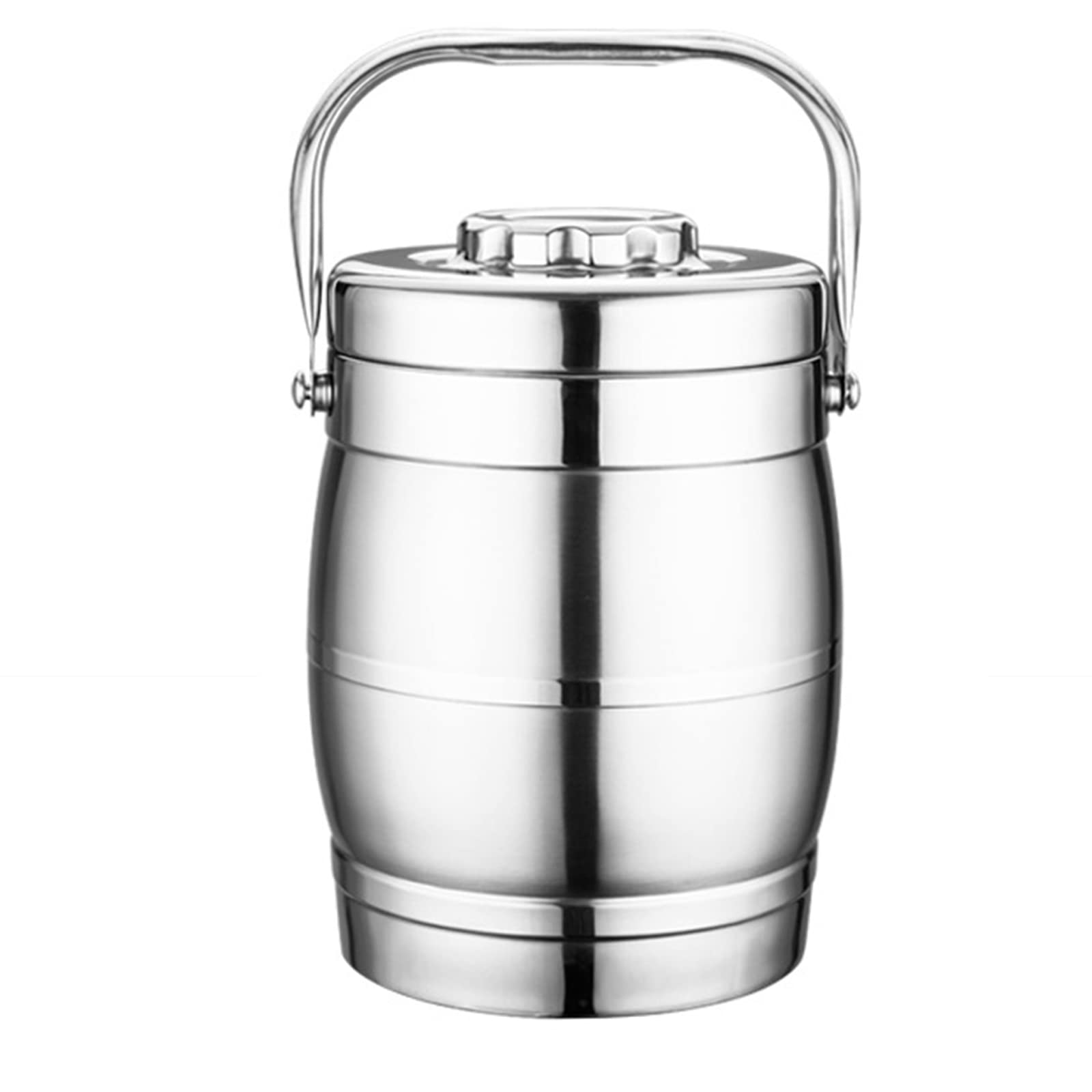 Premium GUTYRE Stainless Steel Double-Layer Insulated Lunch Box - 8.0L Leak-Proof Thermal Food Container for Office, Picnics & Travel | BPA-Free Heat Preservation Rice Bucket with Portable Handle