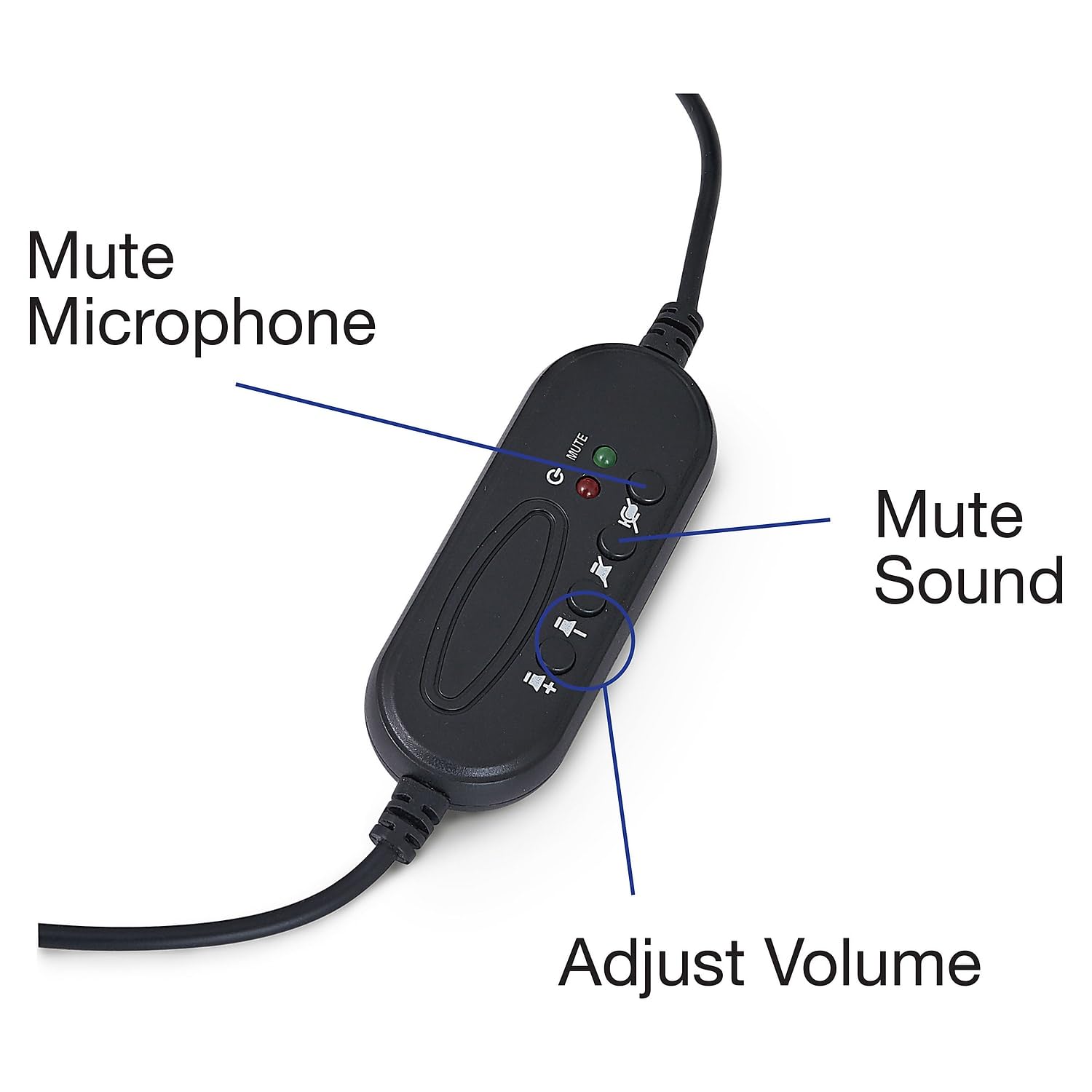Verbatim Stereo USB Headset with Noise-Canceling Microphone & In-Line Volume Control - Perfect for Online Meetings, Gaming & Remote Work