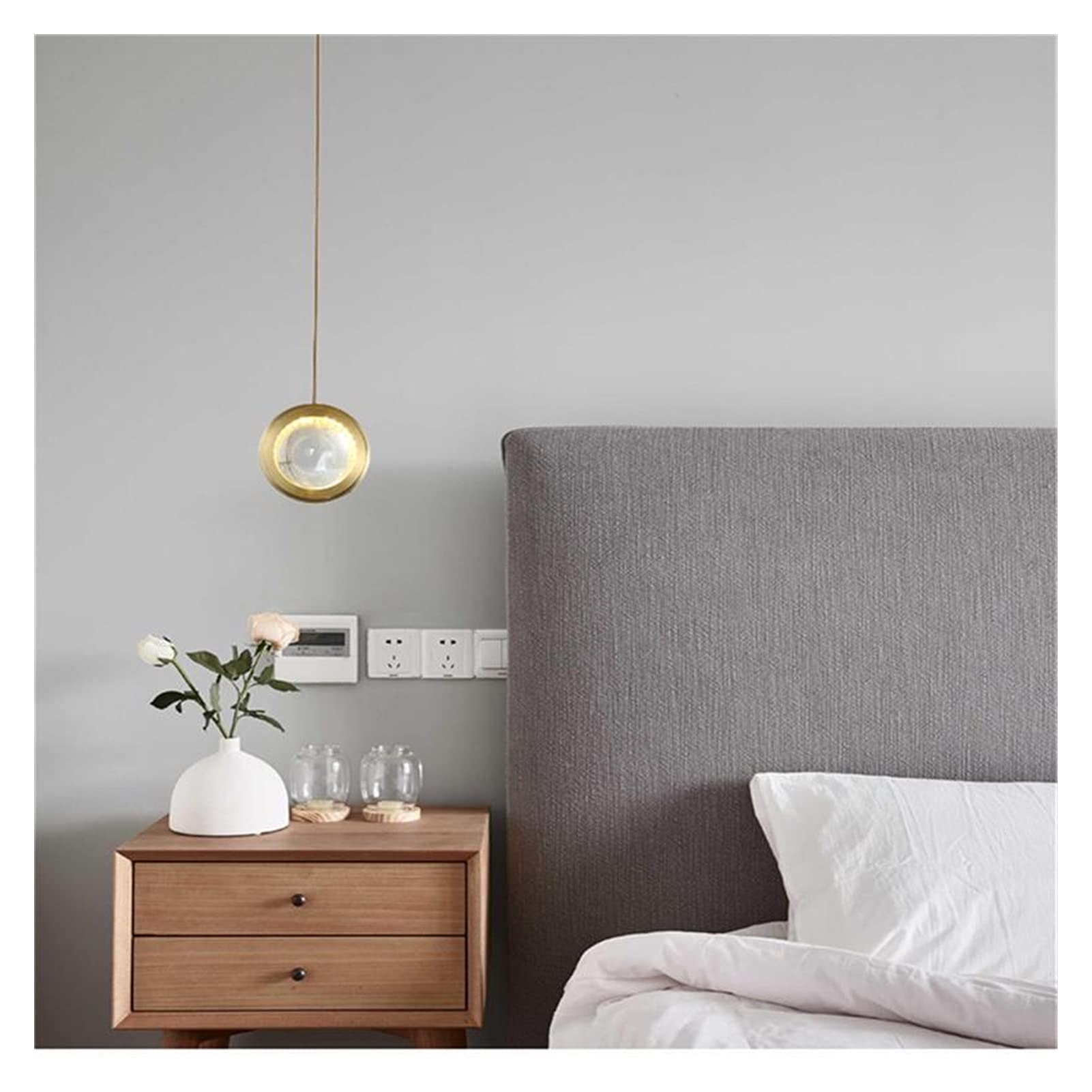 Crystal Ball LED Chandelier - Modern Round Pendant Light Fixture for Staircase, Bar & Home Decor | Cold White Lighting | Indoor Ceiling Lamp for Dining Room, Living Room & Bedroom