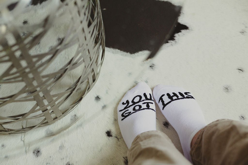 You Got This Motivational Socks in White - Comfortable & Inspiring for Workouts, Gifts & Daily Wear