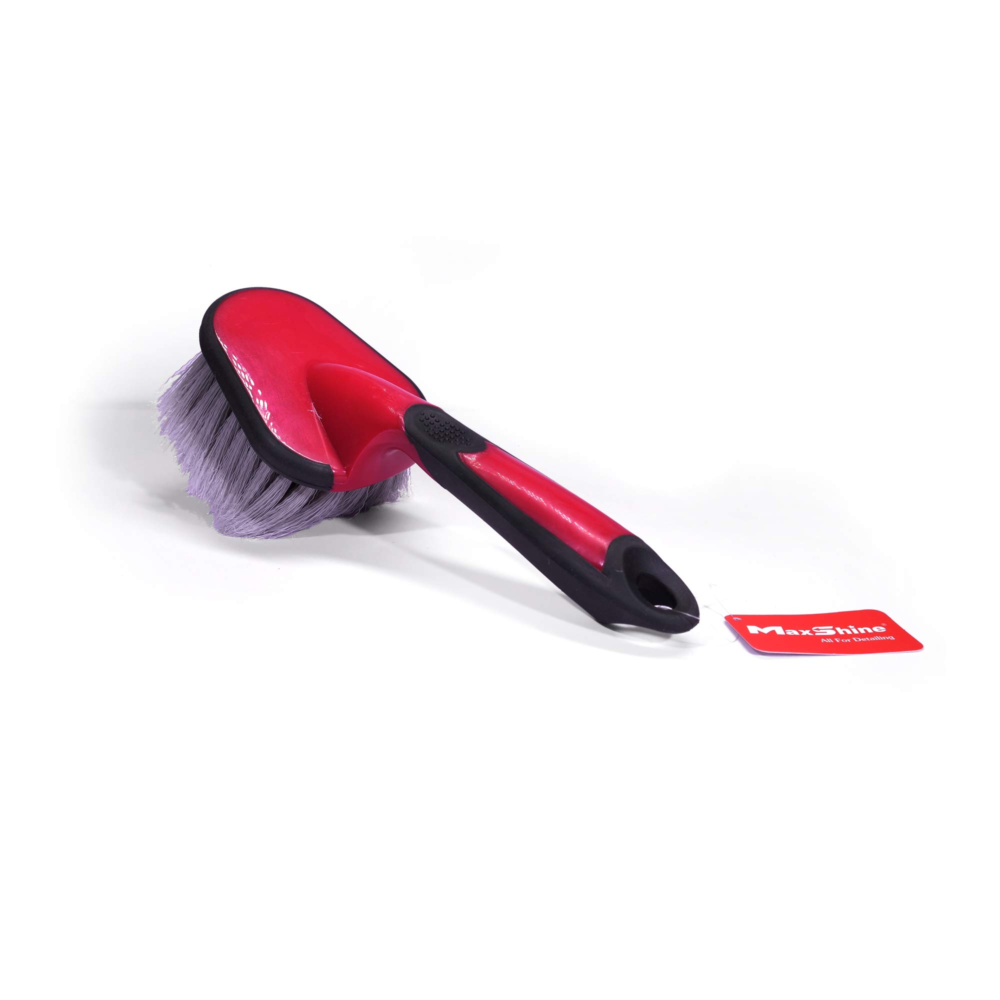 Maxshine Premium Wheel and Tire Scrub Brush - Heavy Duty Car Cleaning Brush for Alloy Rims, Hubcaps & Tires - Perfect for Car Detailing, Auto Wash & DIY Cleaning Kits
