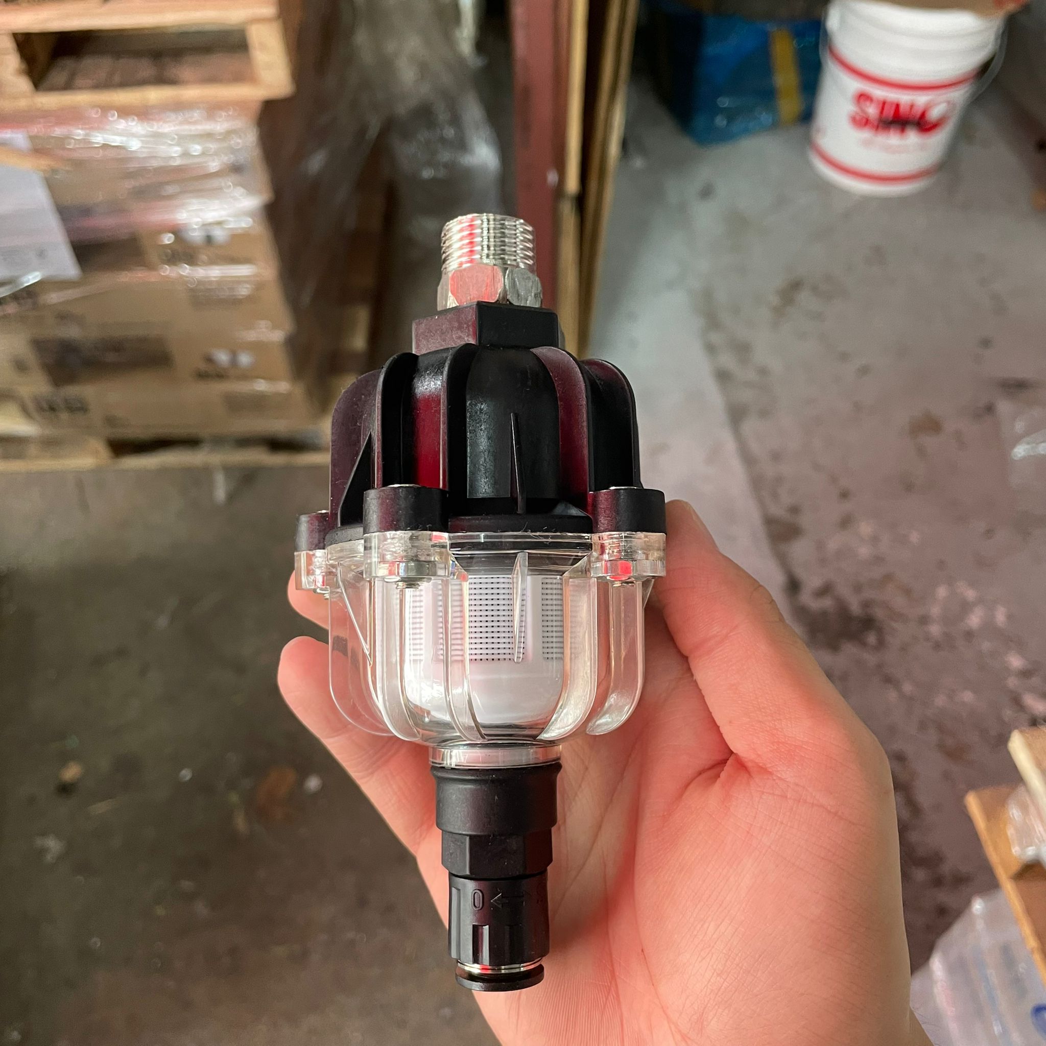1/2 Inch Clear Auto Drain Tank Valve - AF AD CLEAR Model - Perfect for Compressed Air Systems, Water Tanks & Industrial Applications