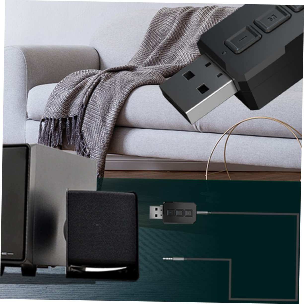 Hemobllo 3-Pack Bluetooth 5.0 Wireless Audio Receiver - Fast Stable Connection for Speakers & Headphones - Perfect for Home Entertainment, Gym Workouts, and Travel