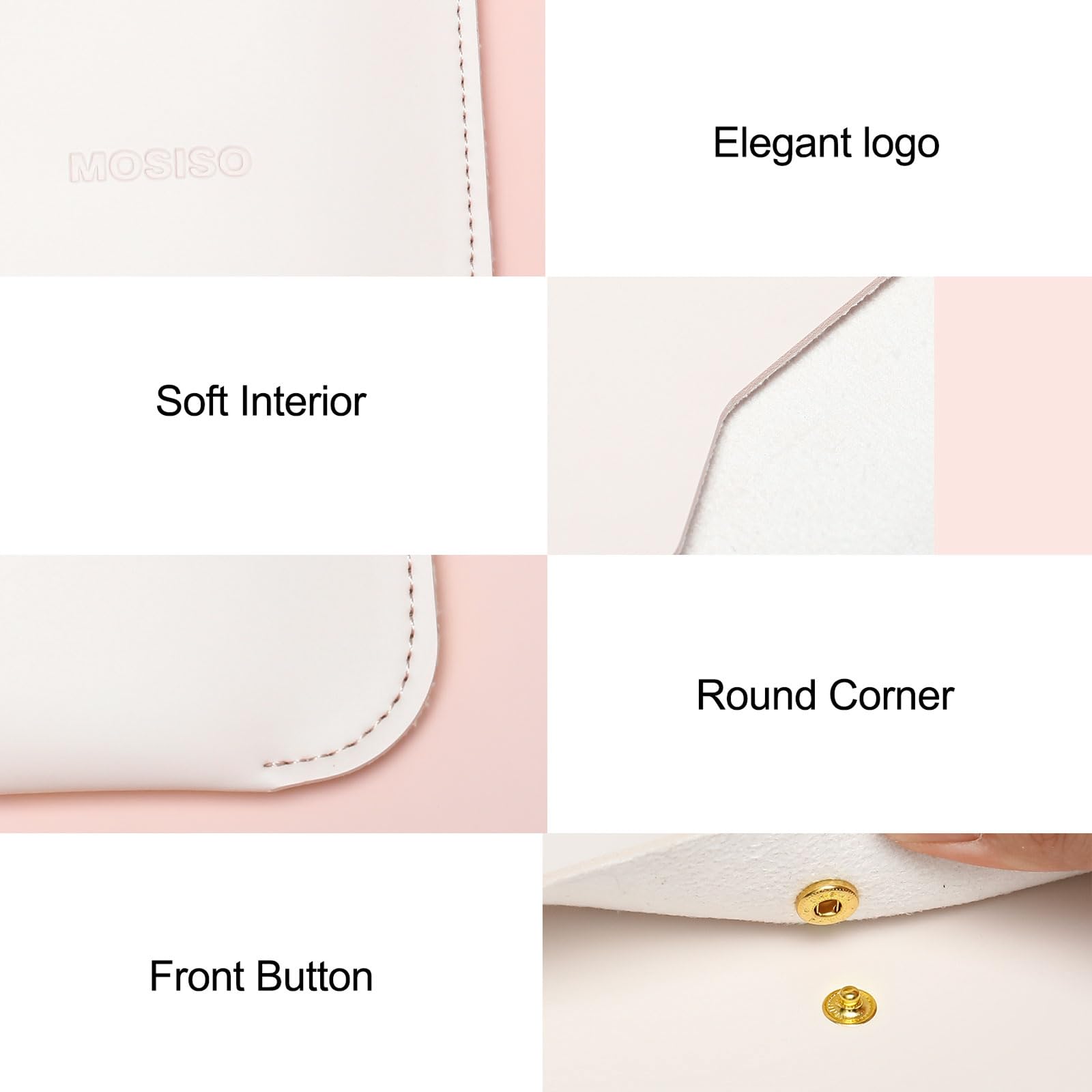 MOSISO Laptop Sleeve Bag for MacBook Air/Pro 13-14 inch (2025-2021 M4 M3 M2 M1) - Protective Case with Mouse Pad & Cable Organizer - Lightweight Beige Cover for Work, Travel & School