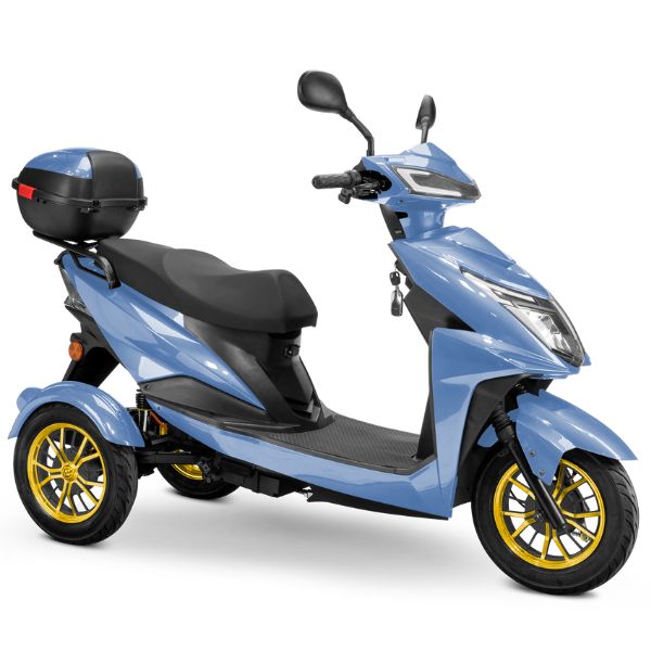 Premium Full-Size 3-Wheel Mobility Scooter for Adults - Lightweight & Foldable Electric Wheelchair with Comfortable Seat - Ideal for Shopping, Travel & Outdoor Activities