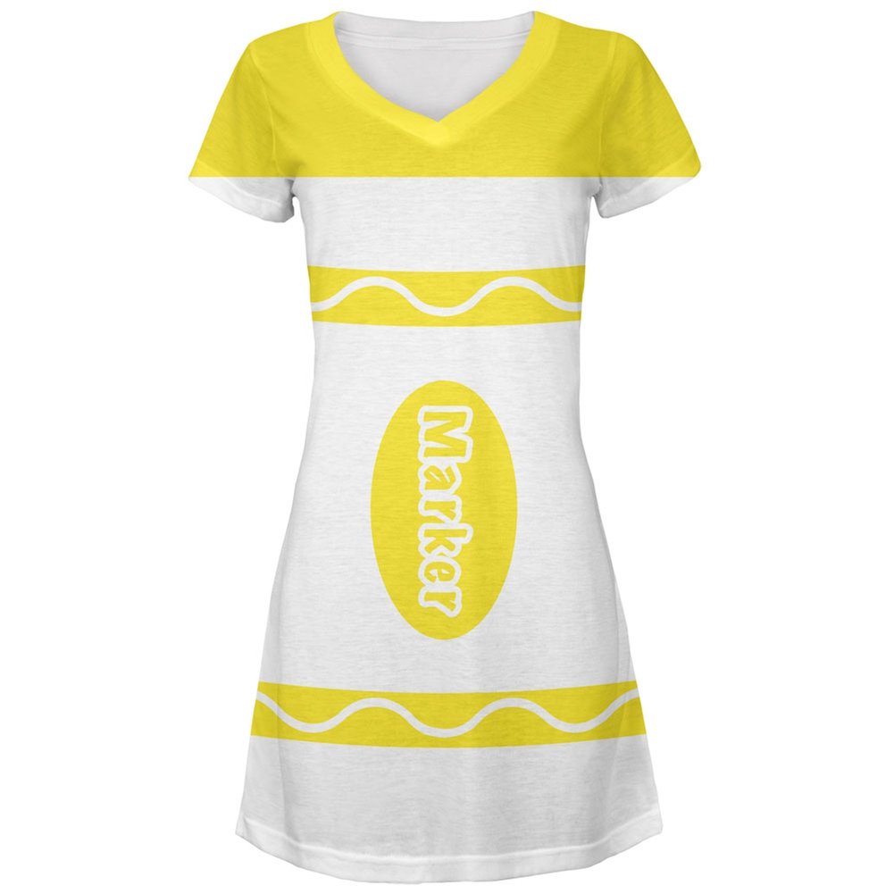 Yellow Floral Juniors Beach Cover-Up Dress - Lightweight Summer Swimwear for Pool, Vacation & Tropical Getaways
