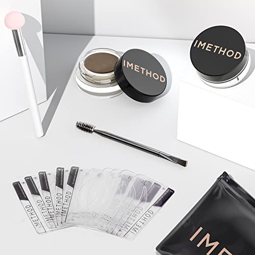 Eyebrow Stamp & Stencil Kit - Perfectly Shaped Brows in Seconds | DIY Eyebrow Makeup for Beginners | Ideal for Home, Travel & Everyday Use