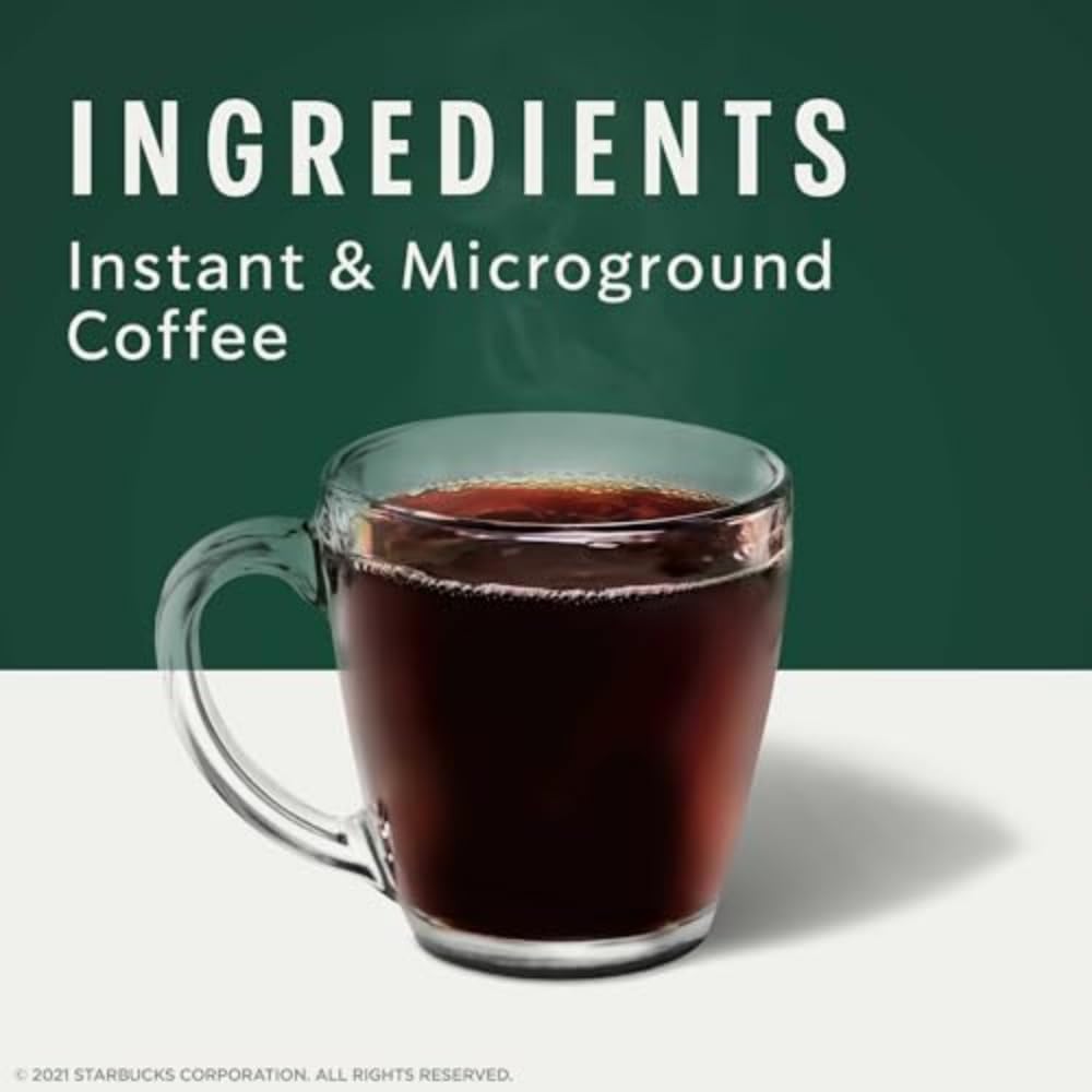 Starbucks VIA Instant Dark Roast Italian Coffee - 100% Arabica, 50 Single-Serve Packets | Perfect for Office, Travel & Camping