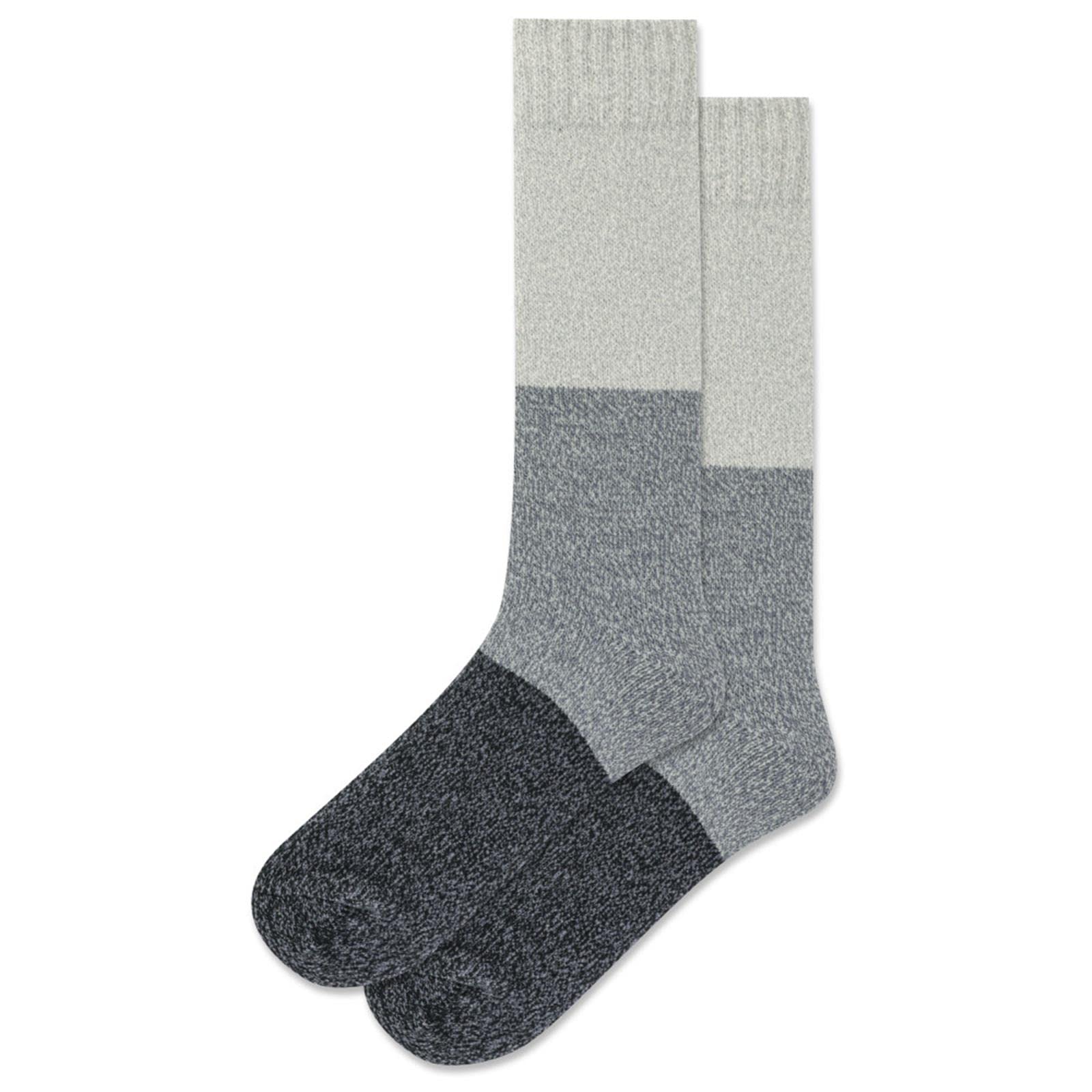 Hot Sox Men's Colorblock Boot Socks - Warm & Comfortable Winter Socks for Hiking, Work Boots & Outdoor Activities