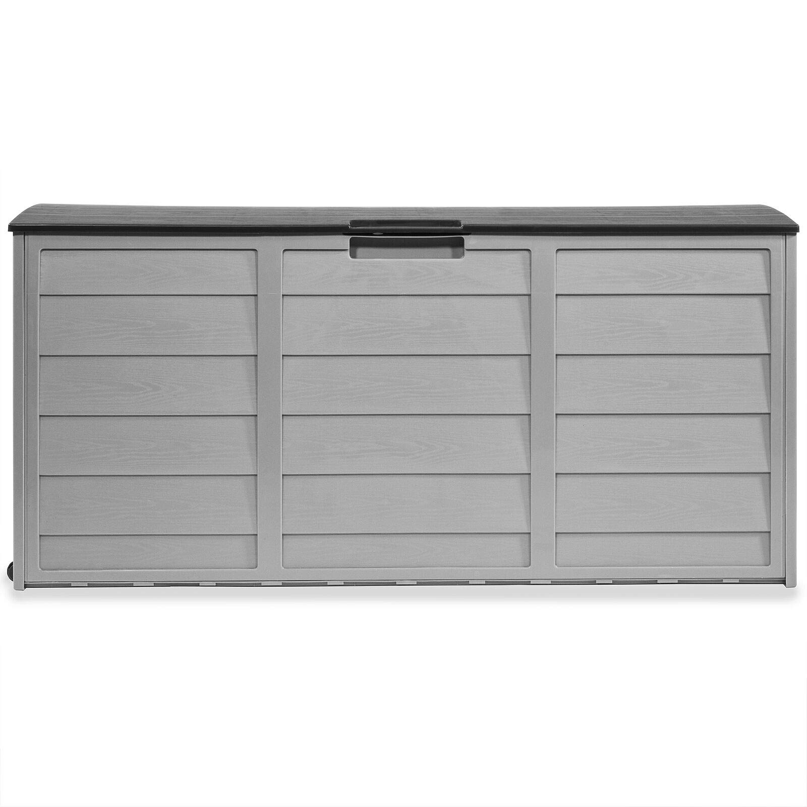 All-Weather UV-Resistant Outdoor Pool Deck Storage Box with Wheels - Perfect for Poolside, Patio, and Garden Organization