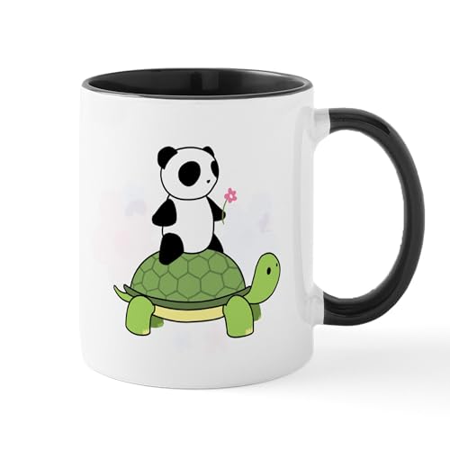 White/Black Inside - Turtle And Panda 1 Mug