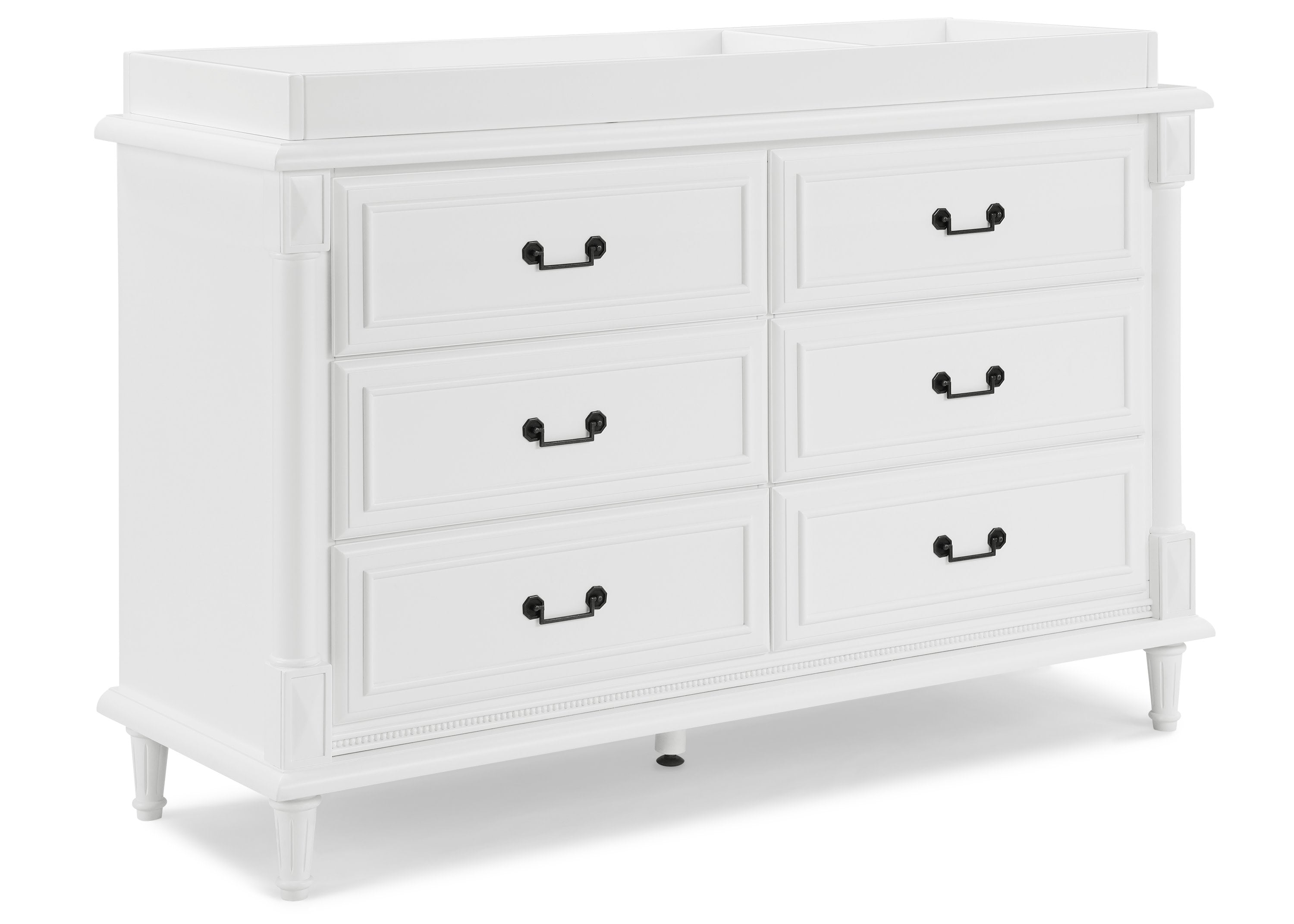 Juliette 6-Drawer Baby Dresser with Changing Table Top | Sturdy Nursery Storage with Interlocking Drawers | Perfect for Baby Room Organization & Diaper Changing Station