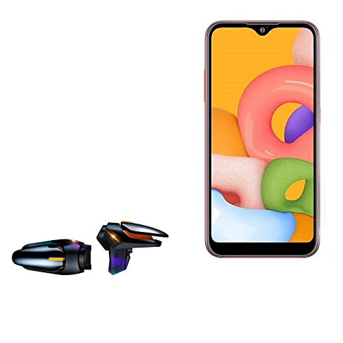 BoxWave Gaming Gear Compatible with Samsung Galaxy A01 - Touchscreen QuickTrigger Auto, Trigger Buttons for Mobile FPS Games - Jet Black - Perfect for PUBG Mobile, Call of Duty Mobile & Fortnite Battle Royale