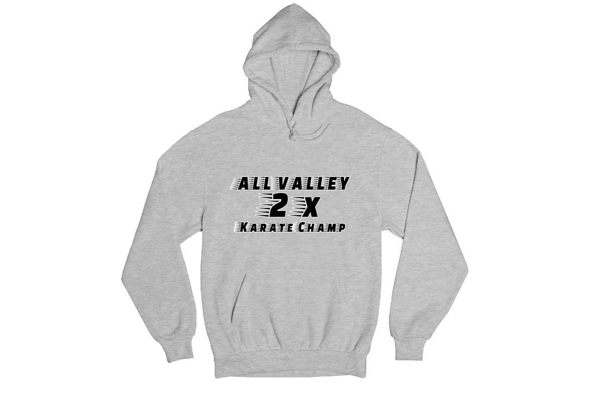 All Valley Karate Champ Classic TV Show Inspired Cotton Hoodie - 80s Movie Novelty Sweatshirt for Men & Women - Perfect for Cosplay, Halloween Costumes and Retro Fashion Lovers