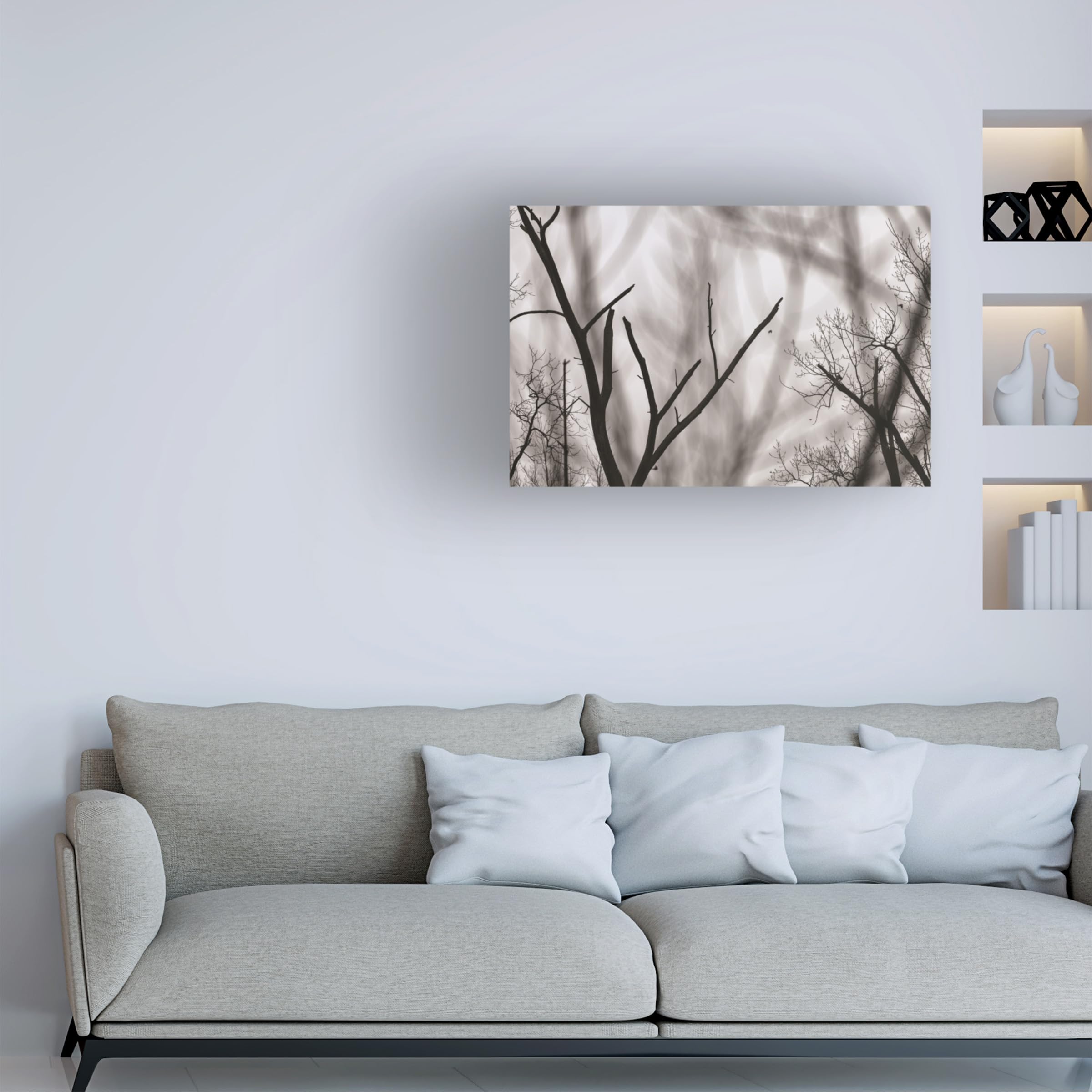 Kurt Shaffer 'Bare Tree Abstract' Photographic Canvas Wall Art - Modern Home & Office Decor for Living Room, Bedroom, or Gallery Display