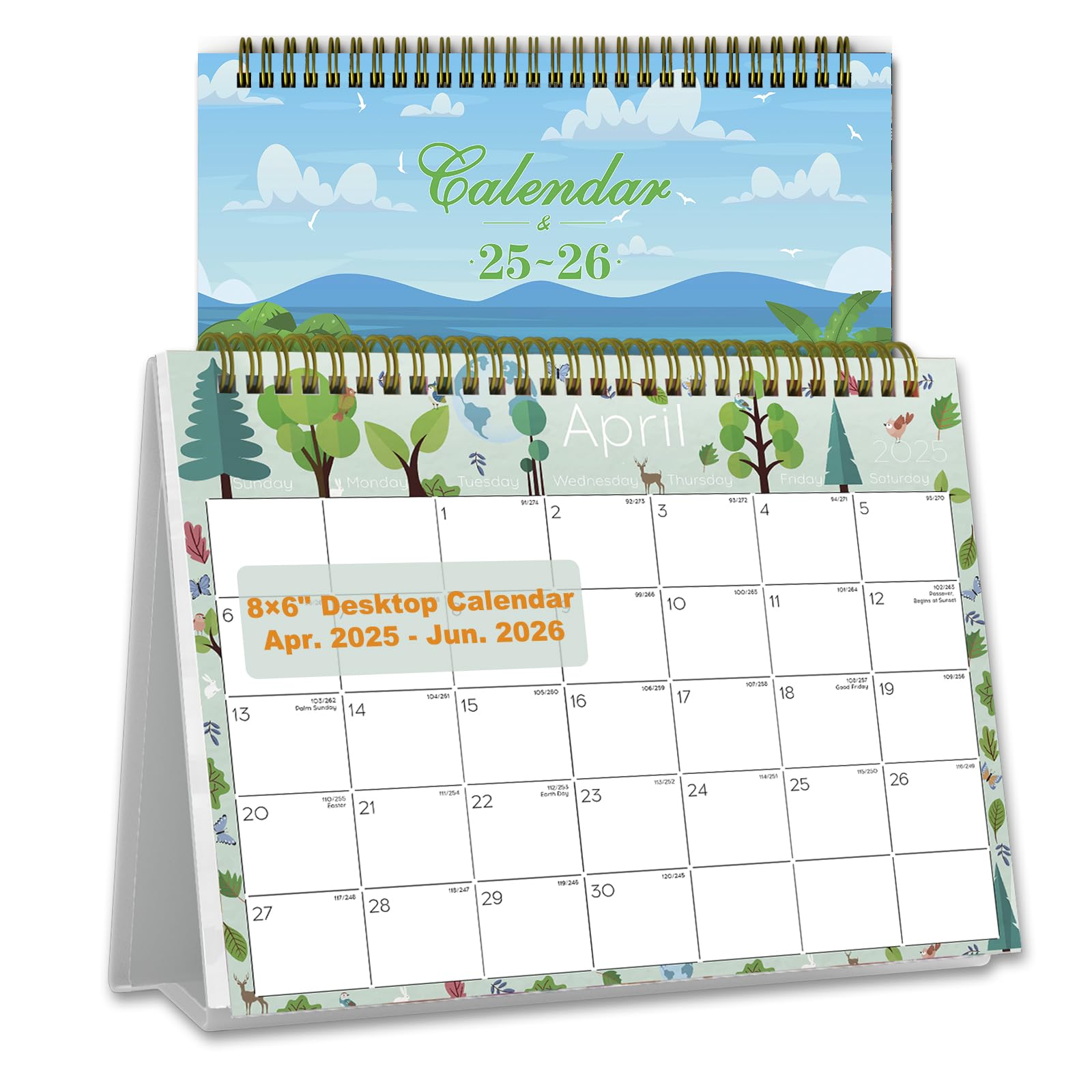 2025-2026 Small Standing Desk Calendar with To-Do List | 8