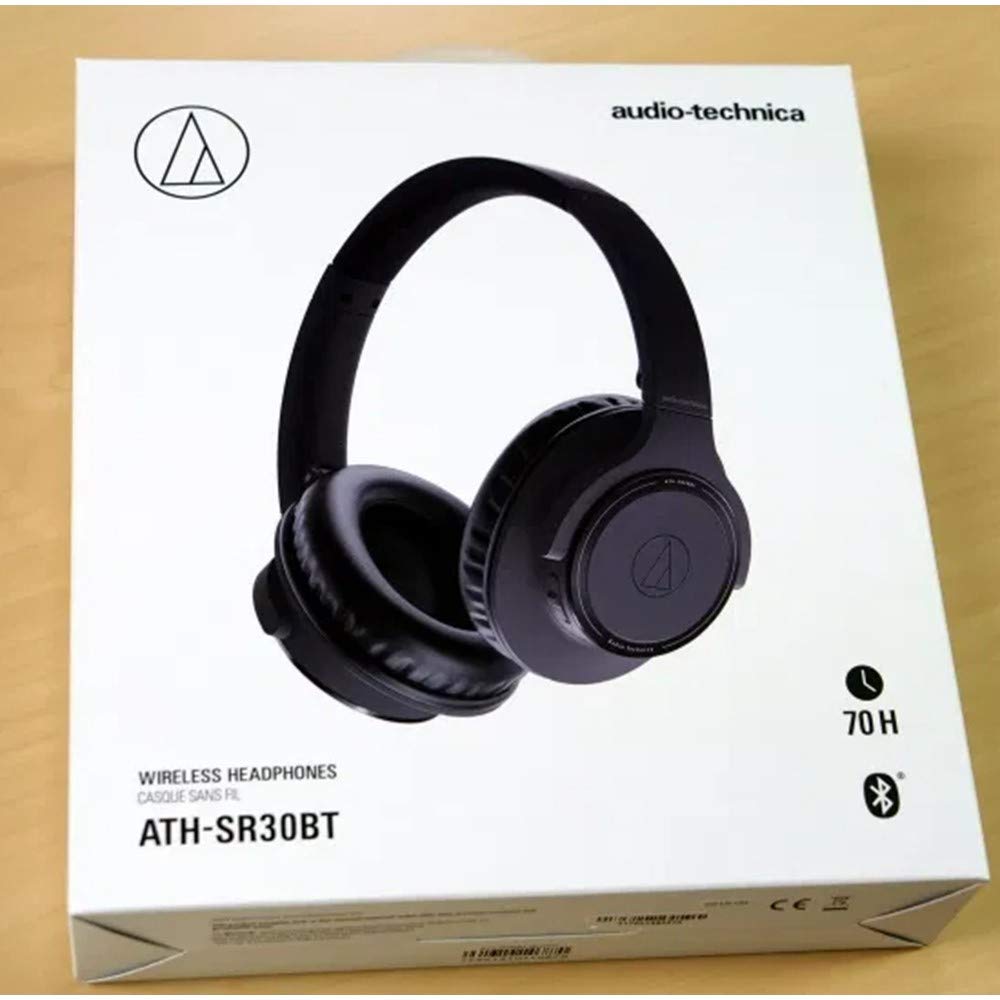 Audio Technica ATH-SR30BT Wireless Bluetooth Headphones with 40mm Drivers & 70-Hour Battery Life - Perfect for Travel, Commuting & Home Listening