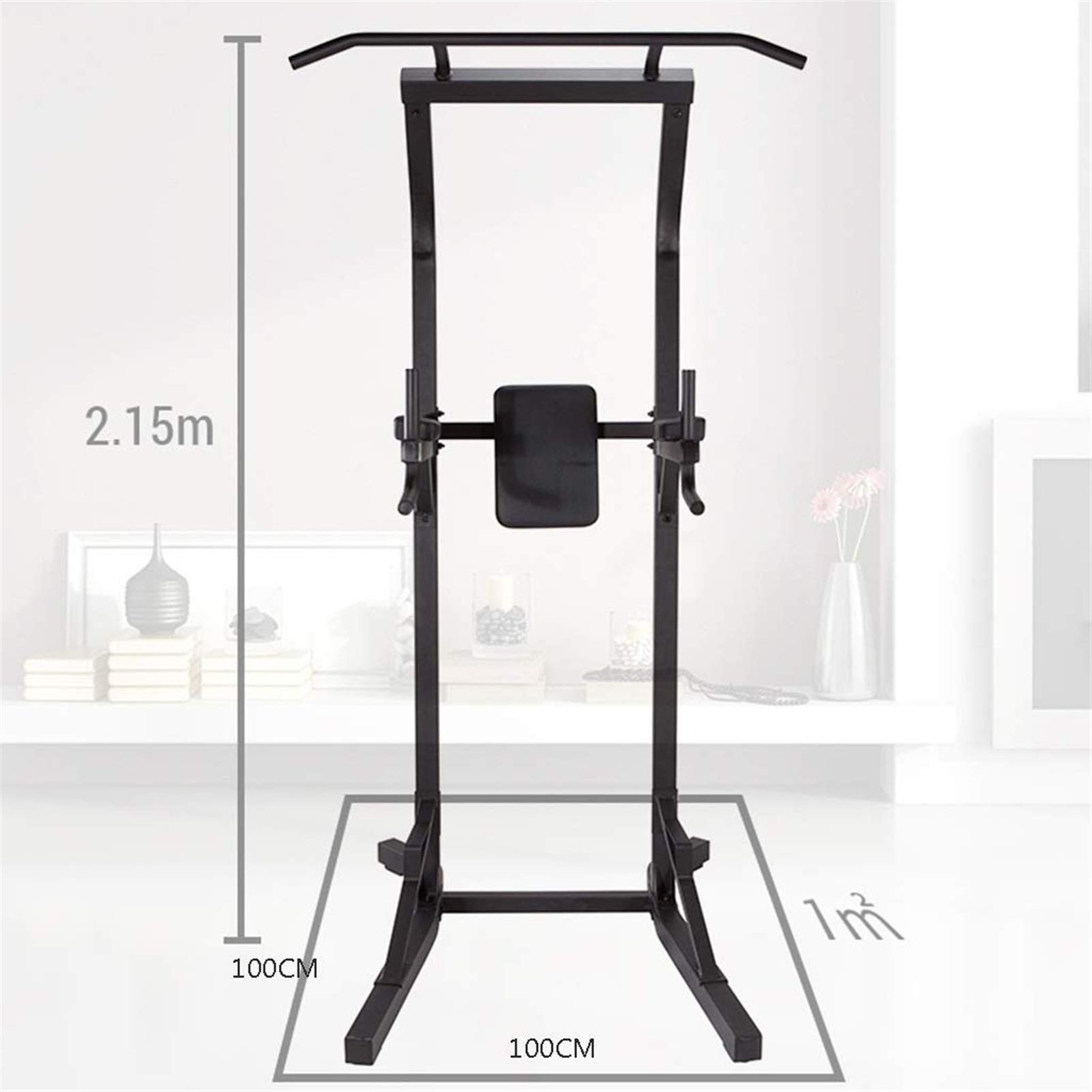 Adjustable Height Power Tower for Strength Training - Heavy Duty Multi-Function Home Gym Equipment with Dip Bar & Pull Up Station - Perfect for Full-Body Workouts at Home