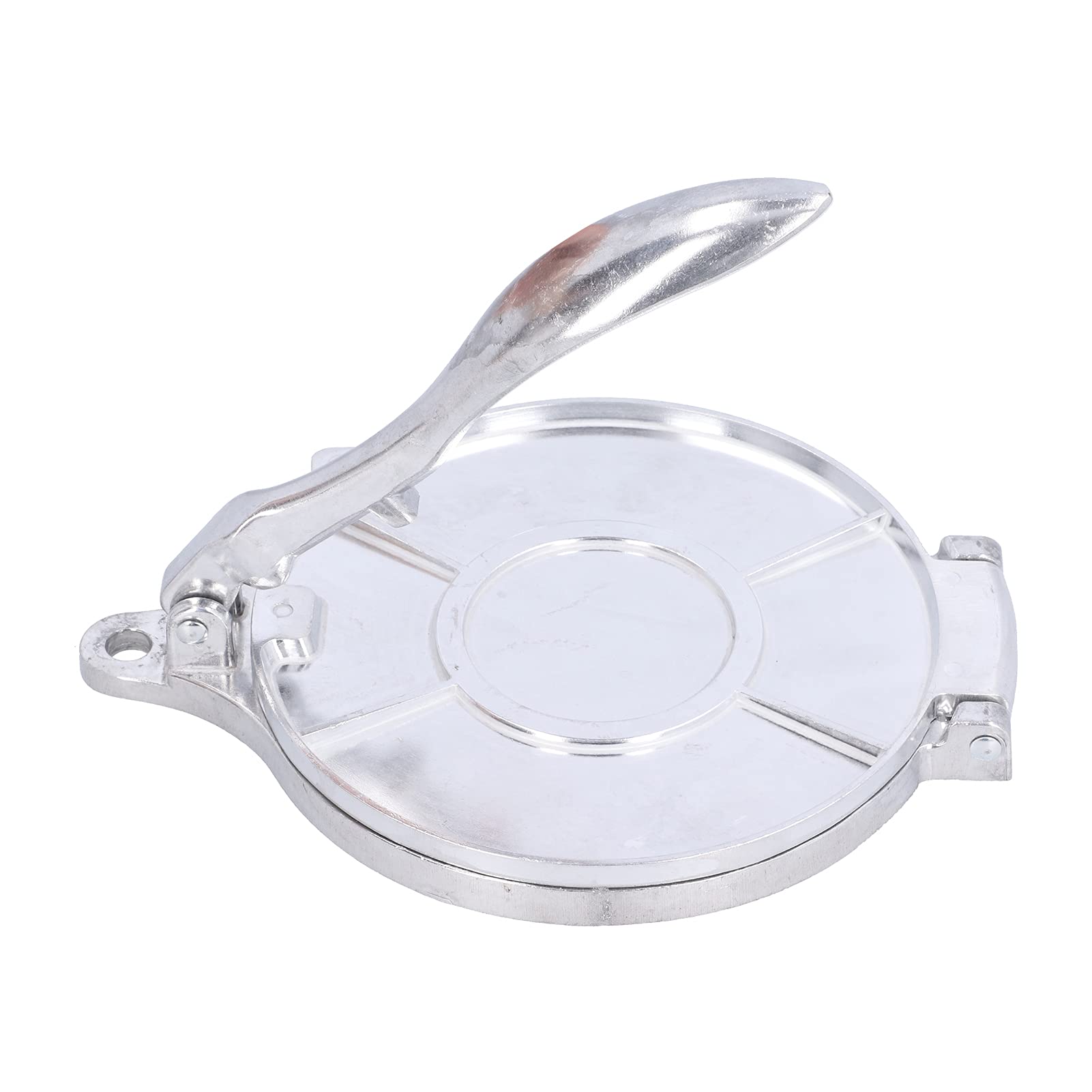 Aluminum Alloy Tortilla Press - Heavy Duty Hand Press Tortilla Maker for Homemade Corn & Flour Tortillas - Perfect for Tacos, Quesadillas, and Mexican Cooking (Silver)