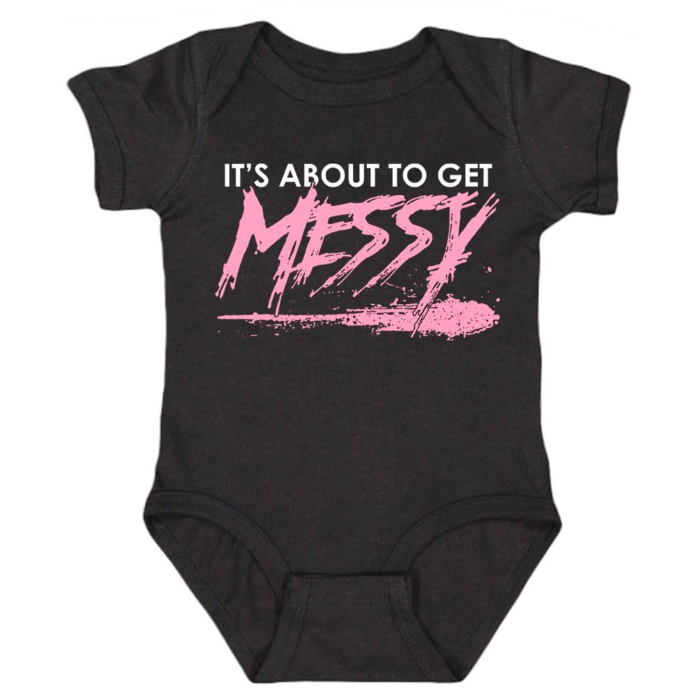 Xtreme Apparel Messy Kid's Fan Bodysuit - Funny Baby Onesie for Sports Fans & Playtime - Perfect for Game Day, Parties & Playdates