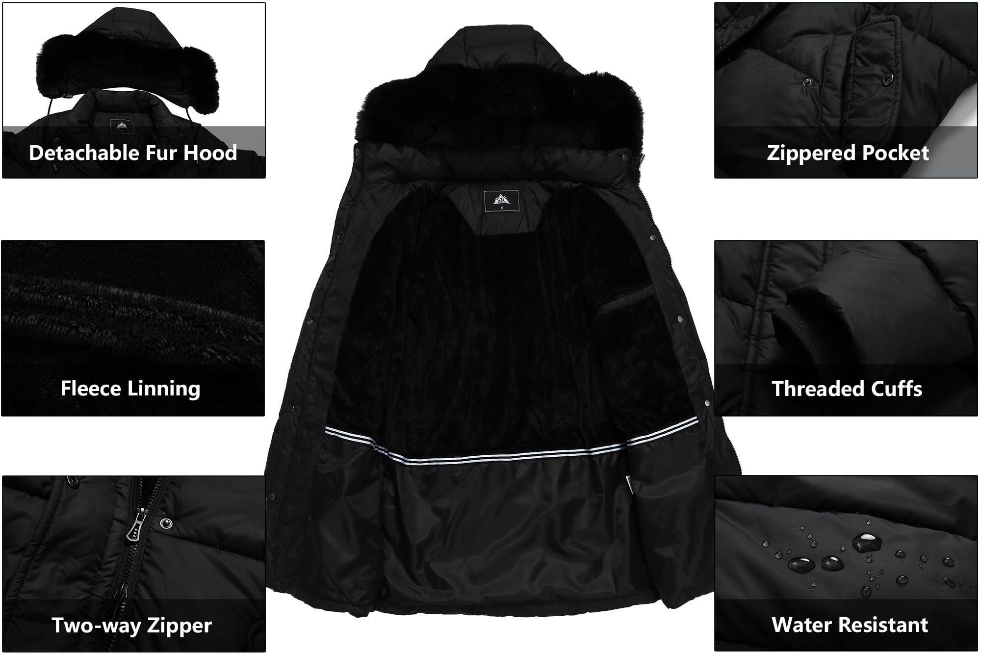 Women's Waterproof Winter Puffer Jacket - Thickened Long Down Coat for Cold Weather | Perfect for Snowboarding, Skiing & Outdoor Activities