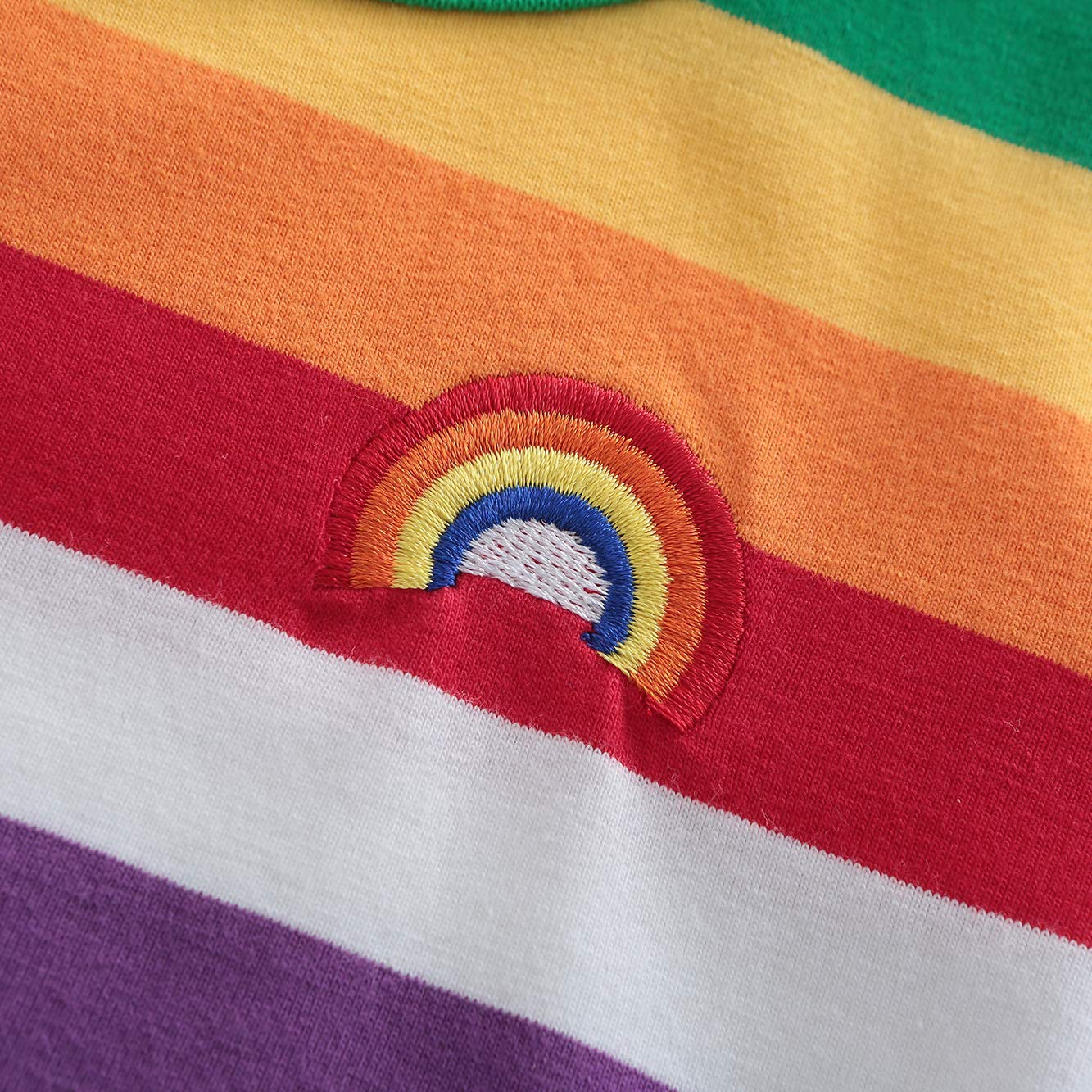 Boys Cotton Long Sleeve T-Shirts | Rainbow Striped Casual Shirt for Kids | Perfect for School, Playdates & Everyday Wear