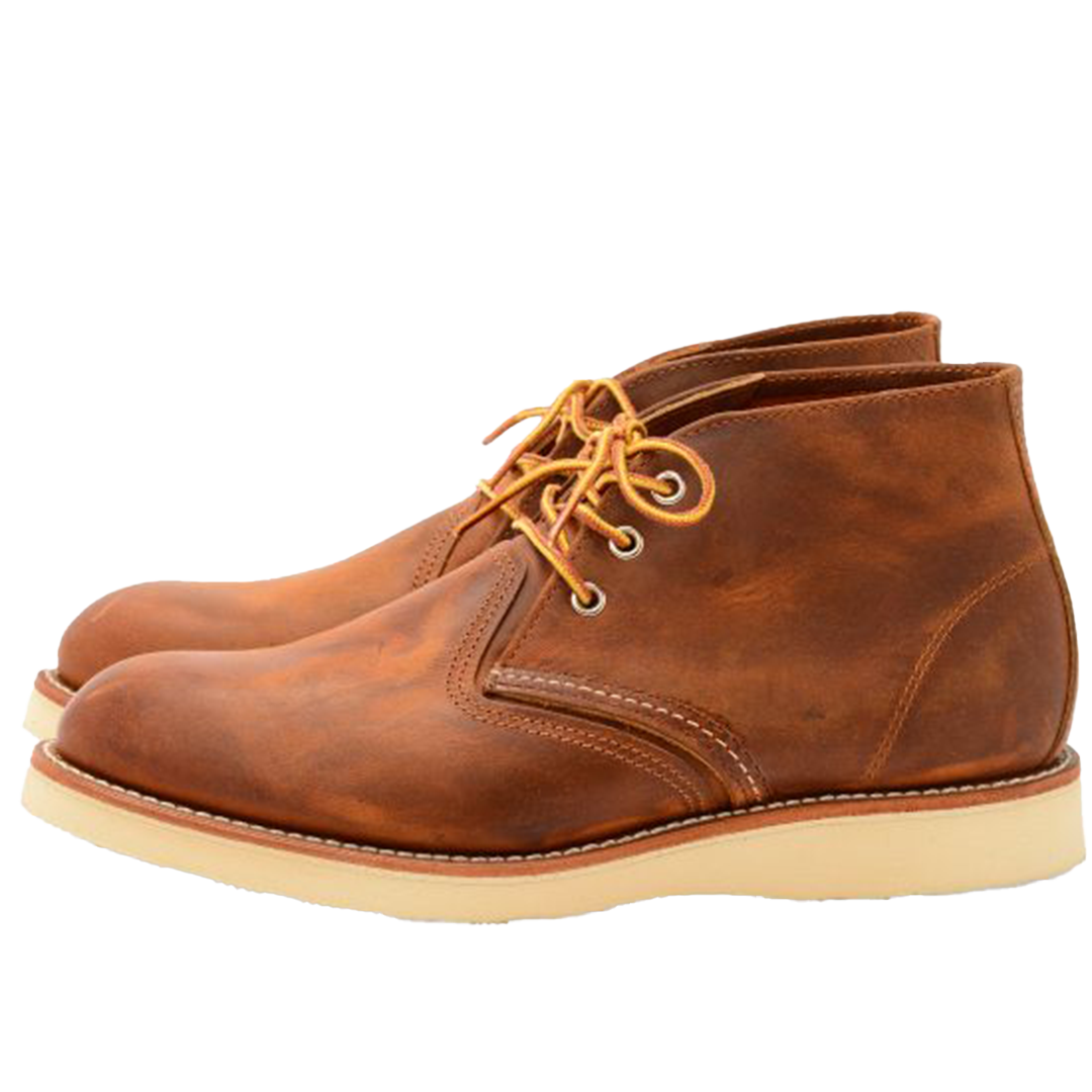 Men's WORK CHUKKA 3137 Leather Boots - Copper Rough & Tough - Durable & Comfortable for Work, Hiking & Outdoor Activities