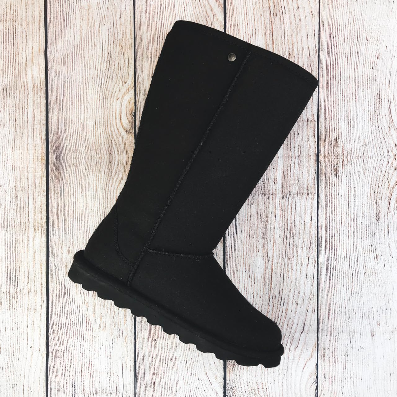 BEARPAW Women's Elle Tall Wide Winter Boots - Classic Suede Slip-On Comfort Boots for Women in Multiple Colors | Perfect for Cold Weather, Snow, and Casual Outings