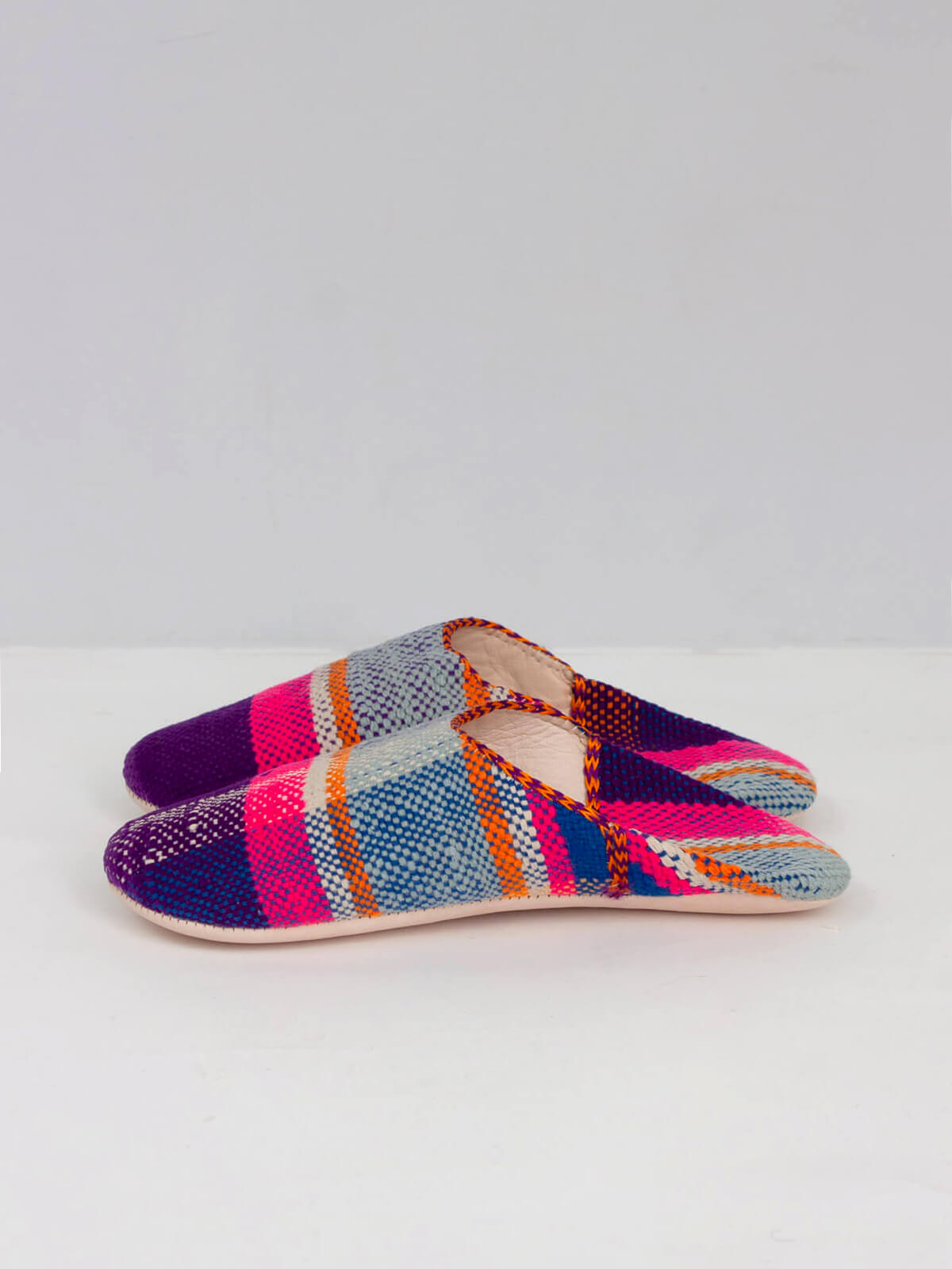 Authentic Moroccan Boujad Basic Babouche Slippers - Handwoven Souk Day Weave - Comfortable House Shoes for Men & Women - Perfect for Home, Lounge, and Cultural Fashion