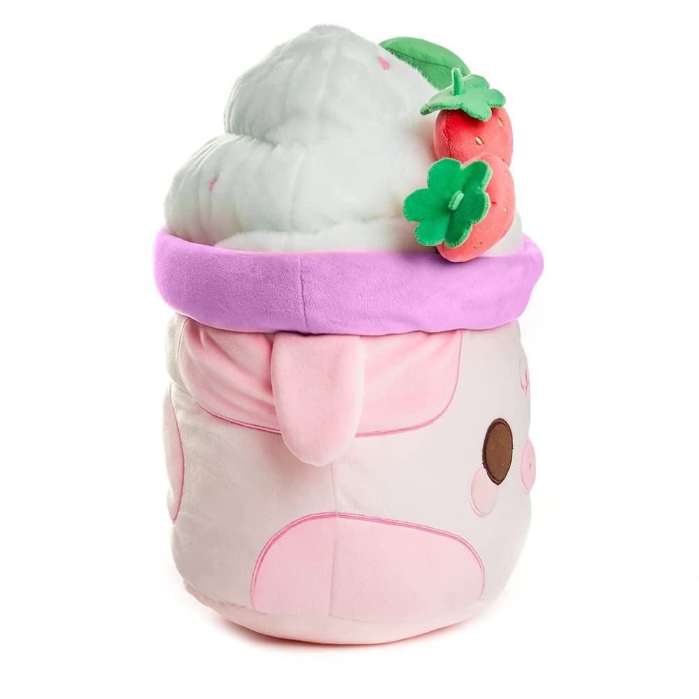 Cute Kawaii Strawberry Milkshake Cow Plush Toy - Super Soft 10 Inch Stuffed Animal Collectible for Kids & Adults | Perfect Gift for Birthday, Valentine's Day & Home Decor