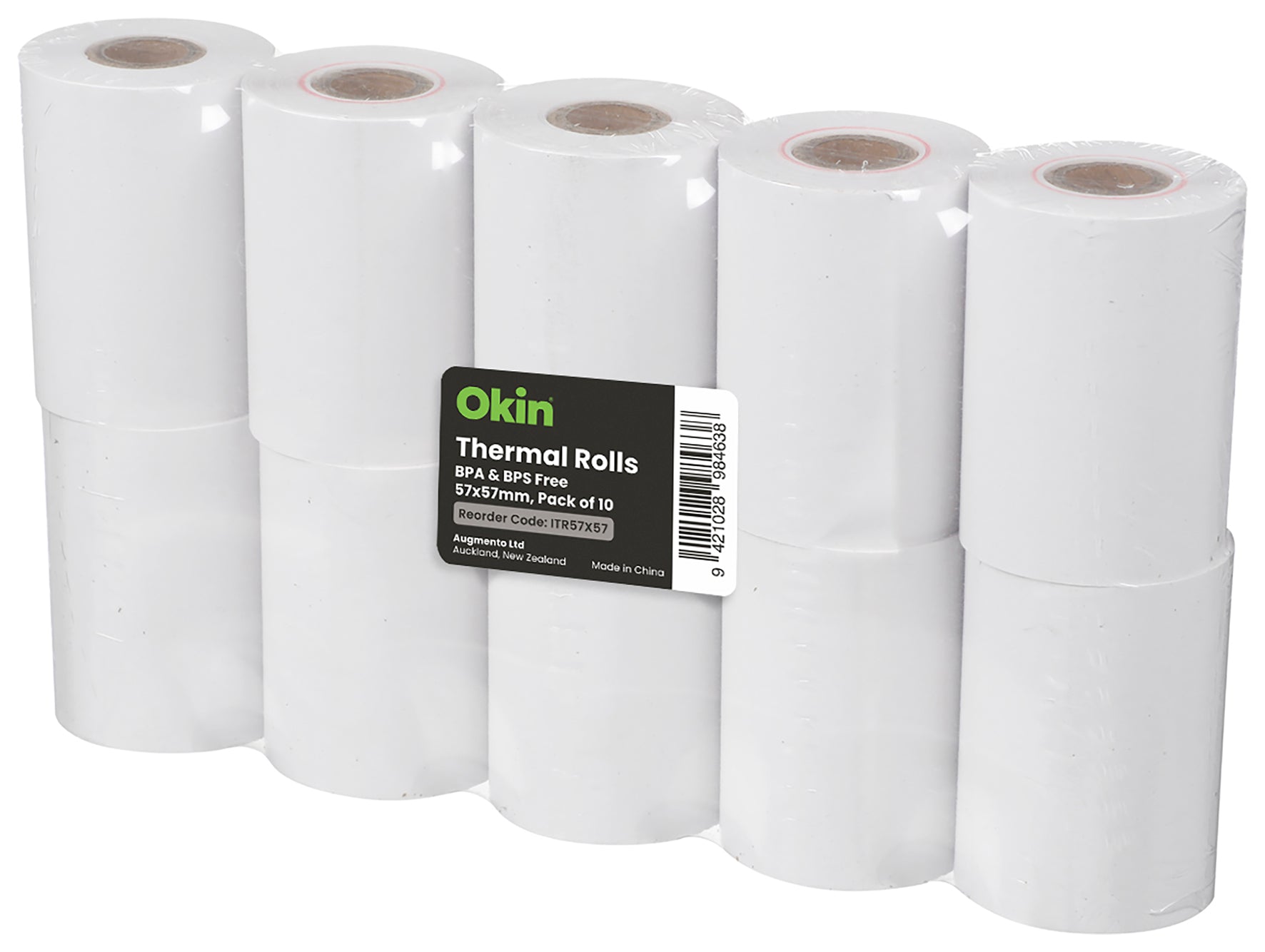 57mm x 57mm Thermal Paper Rolls - 10 Pack for POS, ATM & Credit Card Receipts | Compatible with Eftpos, Cash Registers & Receipt Printers | Ideal for Retail Stores, Restaurants & Small Businesses