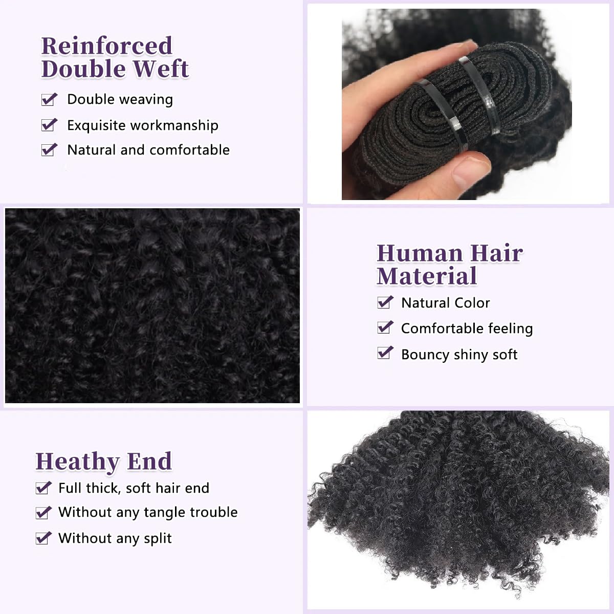 Mongolian Afro Kinky Curly Human Hair Bundles 3 Pack (10 10 10 Inch) & Water Wave Lace Front Wig 28 Inch - Natural Black Human Hair Wigs for Women | Perfect for Protective Styles, Cosplay & Daily Wear