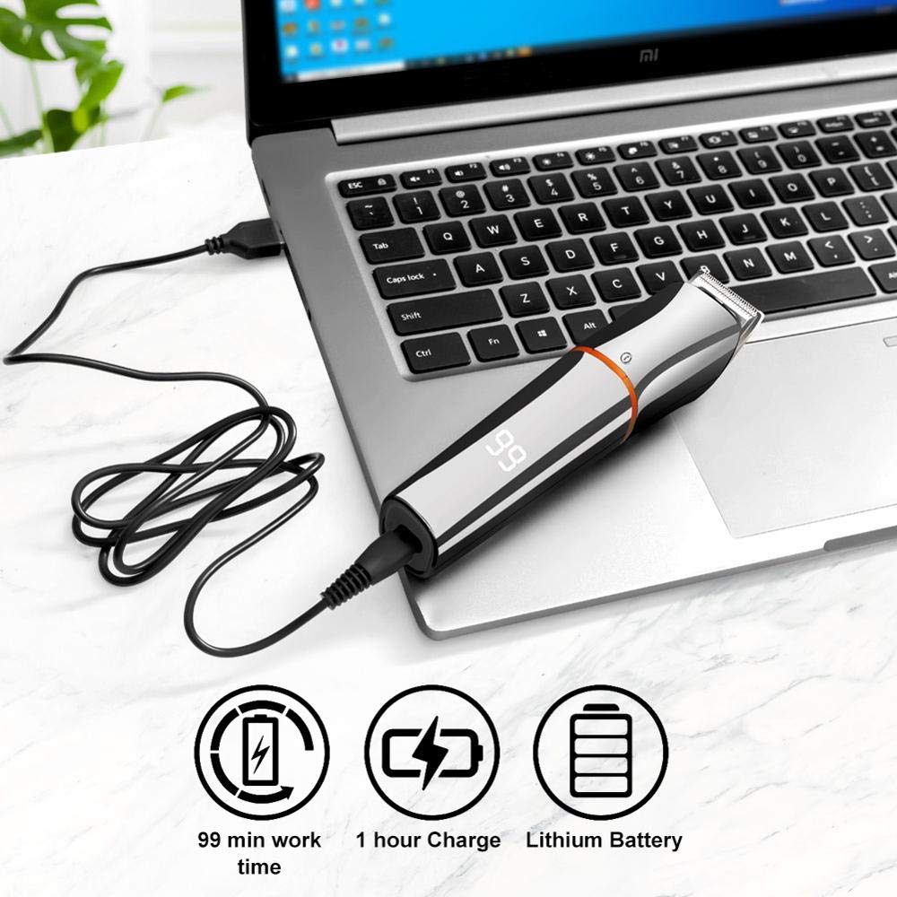 Professional Hair Clippers for Men - 6-in-1 Hair Trimmer Kit with Body Groomer, Razor Shaver, Nose & Beard Trimmer | Perfect for Home Barbering, Travel & Personal Grooming