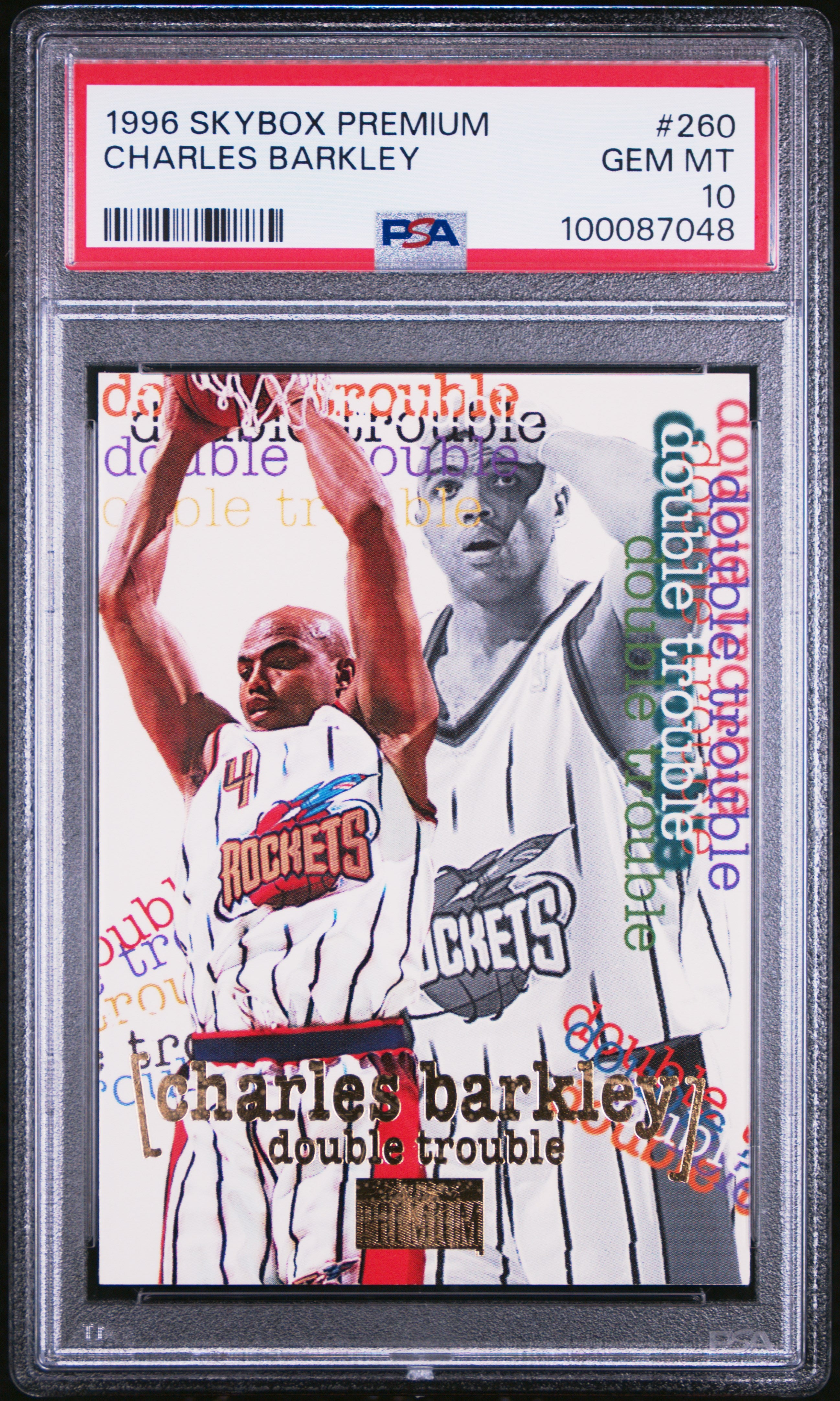 1996 SKYBOX PREMIUM CHARLES BARKLEY #260 PSA 10 GEM MINT Basketball Trading Card - Perfect for Collectors, Investors & Sports Memorabilia Enthusiasts