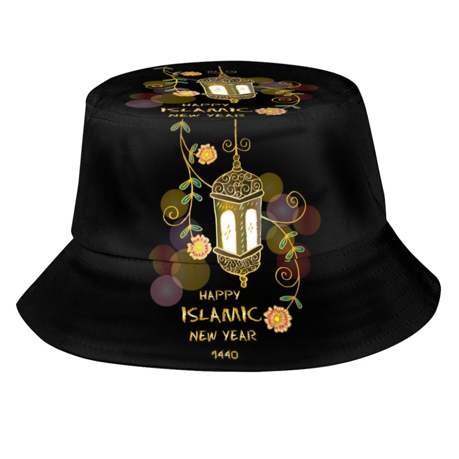 Islamic Muharram Bucket Hat - Sun Protection Fisherman Hat for Men & Women - Perfect for Outdoor Activities, Beach, and Religious Celebrations