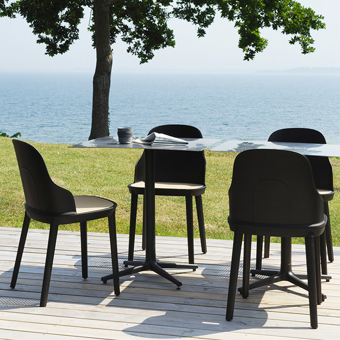 Square Outdoor Cafe Table - Durable Aluminum Bistro Table for Patio, Garden, Restaurant - Perfect for Dining, Lounging, and Outdoor Entertaining