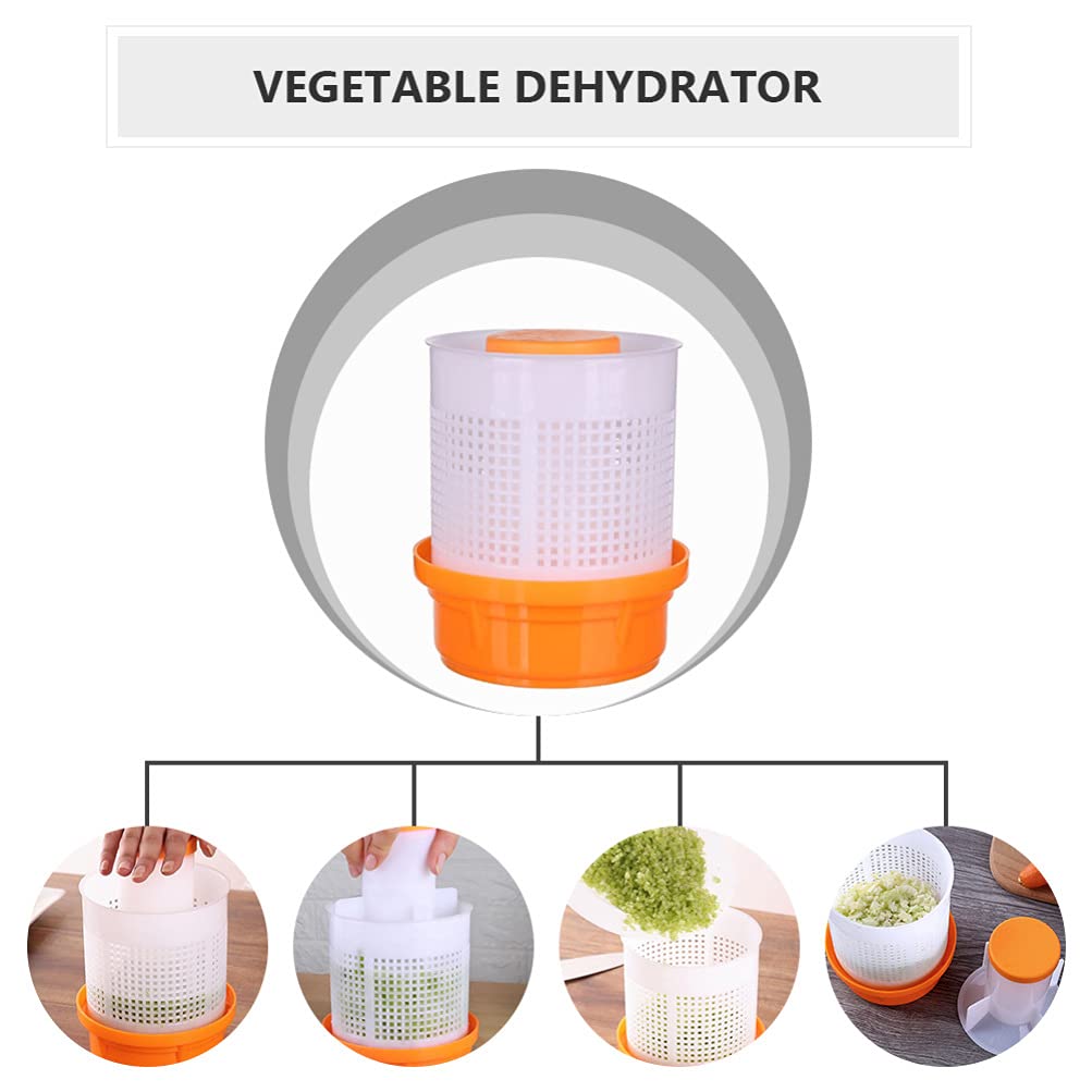 Hemoton 1-Piece Vegetable Dehydrator & Fruit Salad Bowl - Food Dehydrator, Lemon Squeezer, Fruit Keeper with PP Basket - Perfect for Drying Fruits, Making Healthy Snacks & Washing Produce