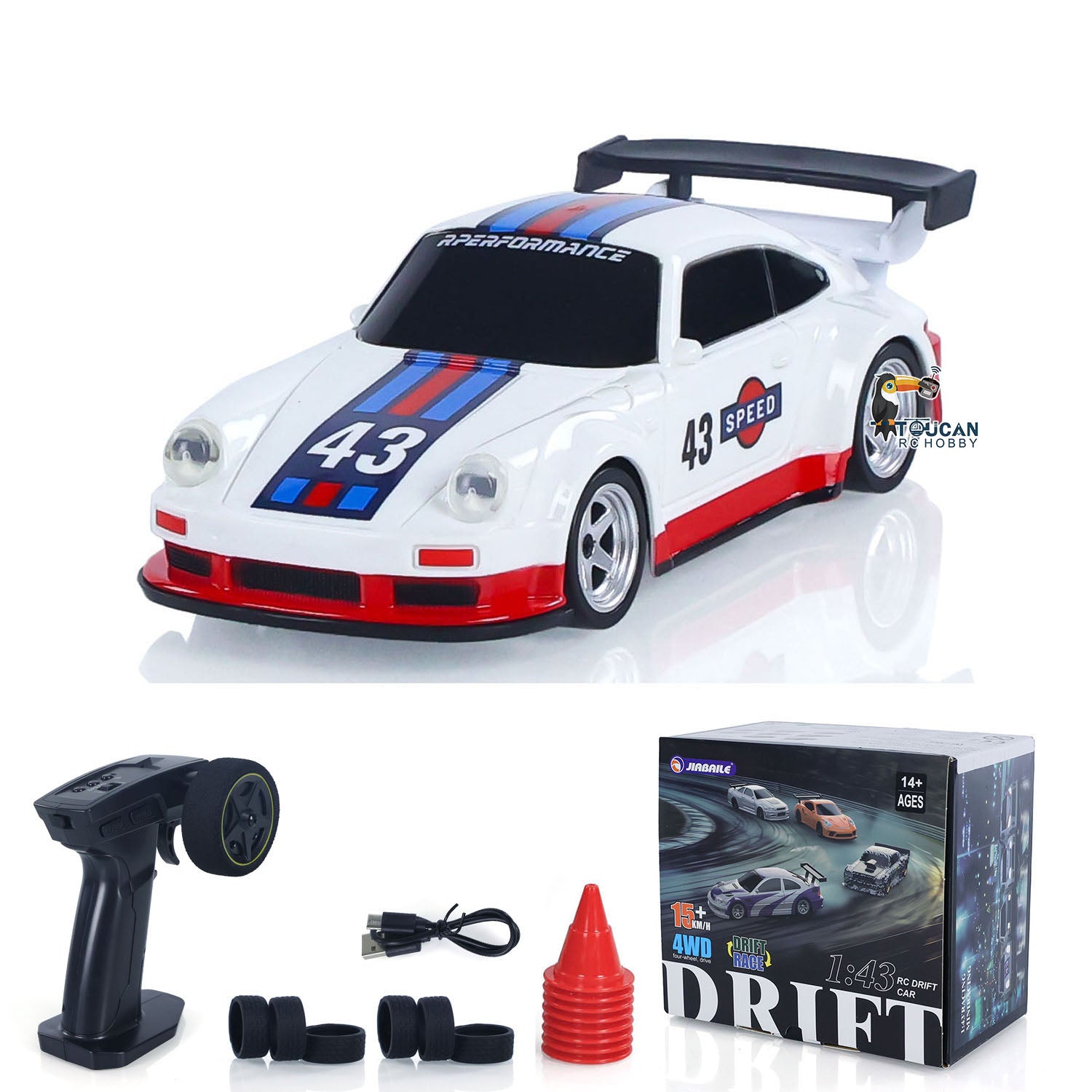 2.4Ghz Mini RC Drift Car 1/43 Scale - 4WD High Speed Remote Control Racing Vehicle with LED Lights (US Stock) - Perfect for Indoor Racing, Drifting Practice & Kids Birthday Gifts