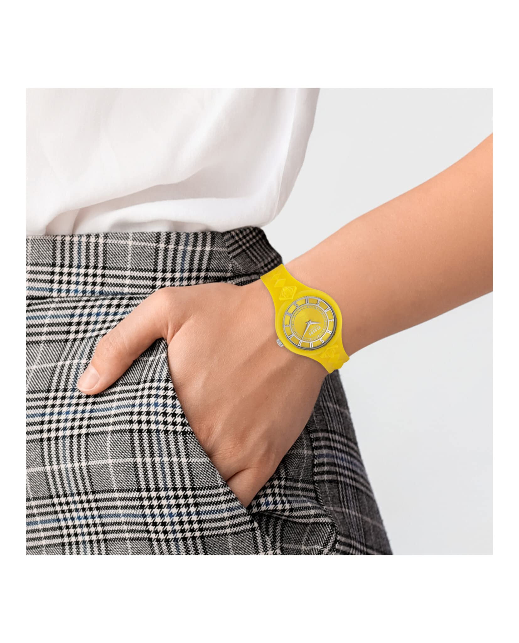 Versus Versace Fire Island Luxury Women's Watch - Yellow Strap, Yellow Case & Dial | Fashion Accessory for Parties, Events & Everyday Wear