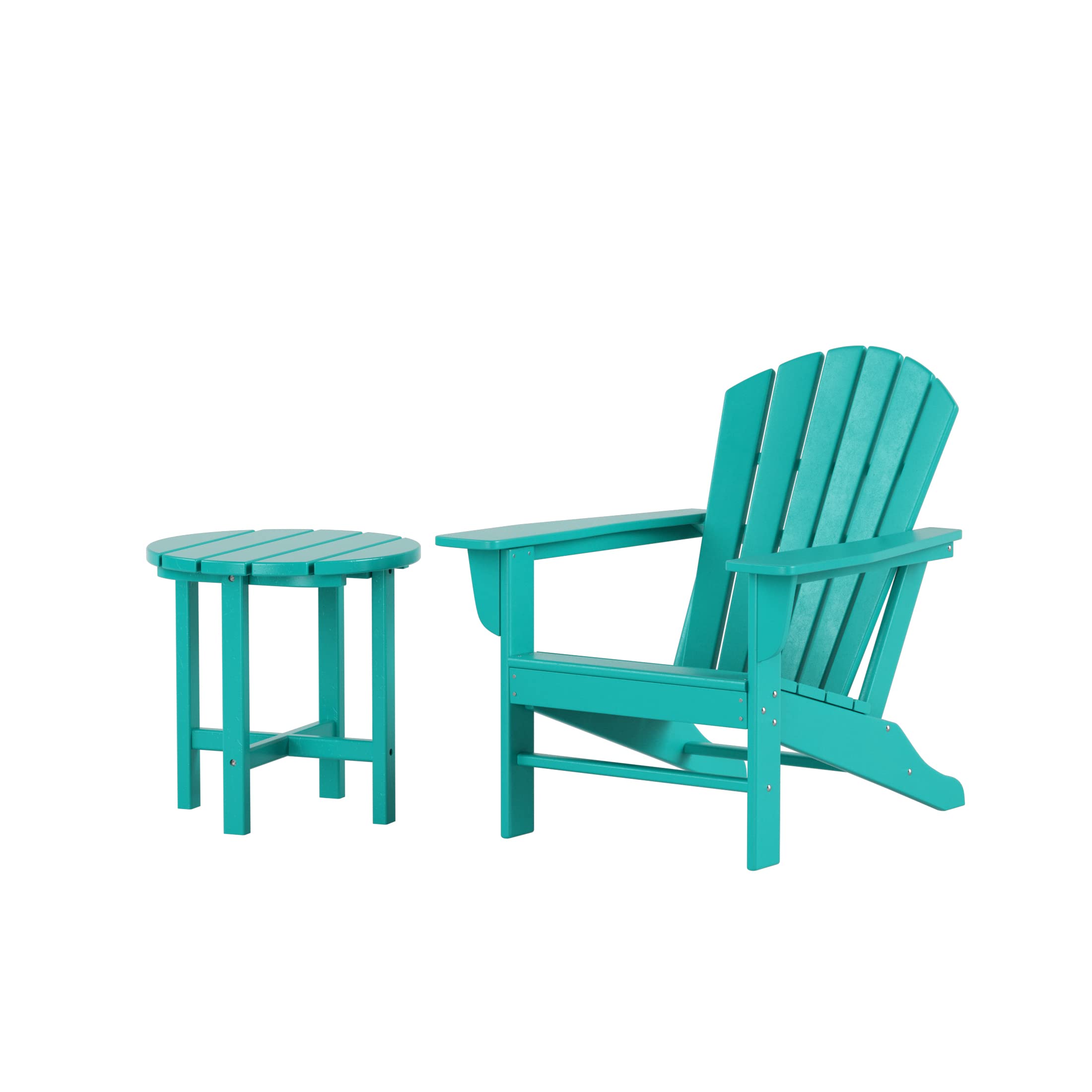 WestinTrends Dylan Outdoor Adirondack Chair with Side Table Set - Patio, Garden & Poolside Relaxation Furniture for Backyard & Deck