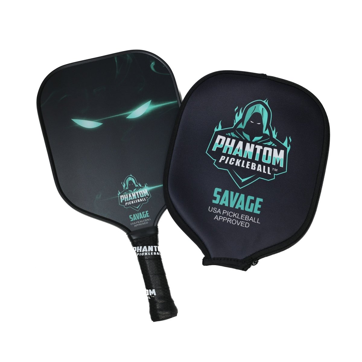 Phantom Savage Pickleball Paddle - Premium Carbon Fiber Pickleball Racket with Comfort Grip | Perfect for Indoor & Outdoor Court Games, Tournaments & Recreational Play